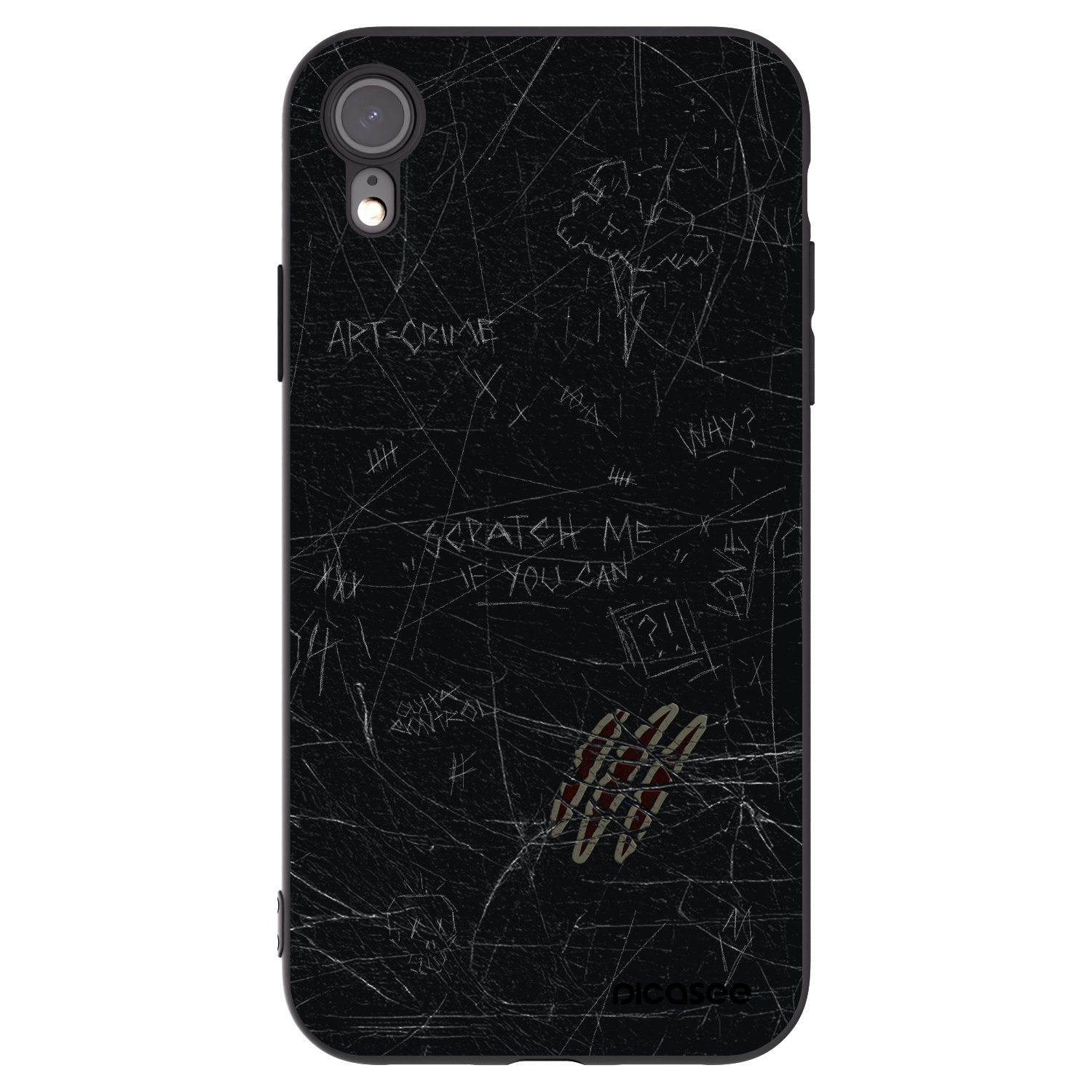 Picasee Apple iPhone XR Hülle - Schwarzes Silikon - SCRATCH