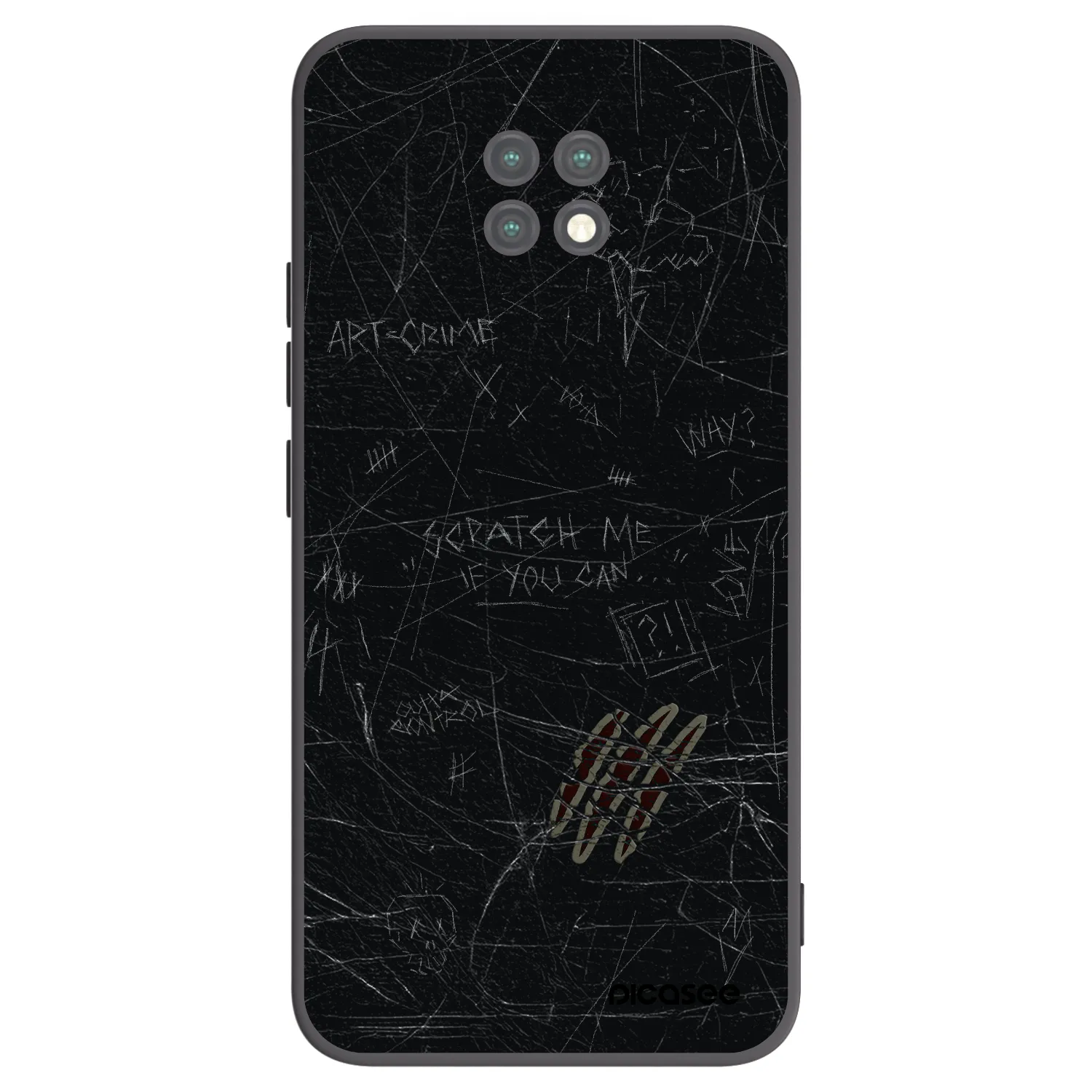 Picasee Xiaomi Redmi Note 9T Hülle - Schwarzes Silikon - SCRATCH