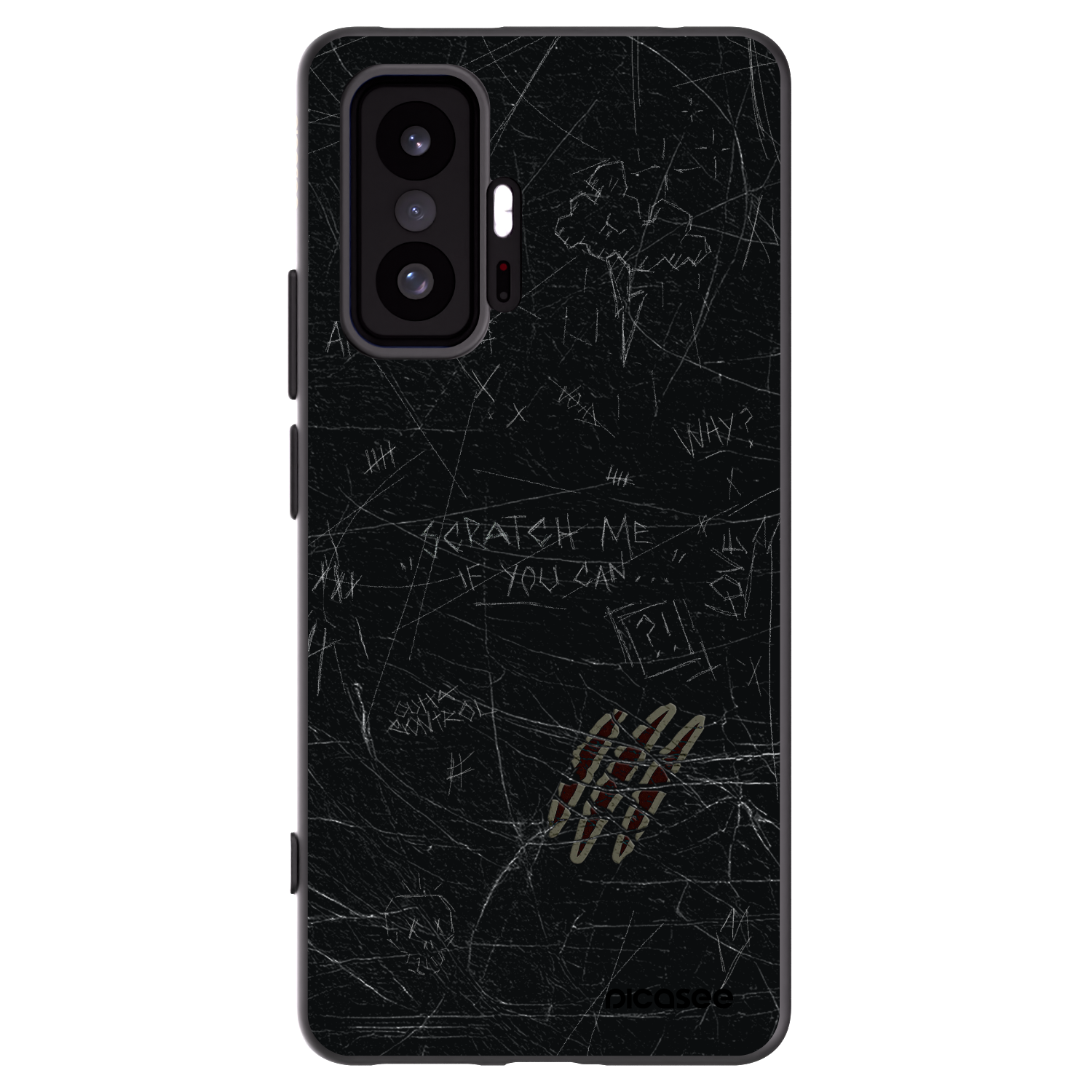 Picasee Xiaomi 11T Hülle - Schwarzes Silikon - SCRATCH