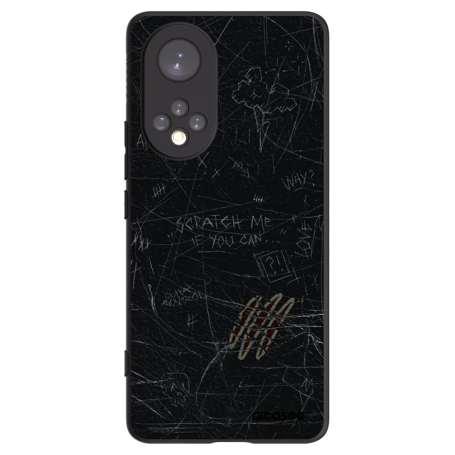 Picasee Honor 50 5G Hülle - Schwarzes Silikon - SCRATCH