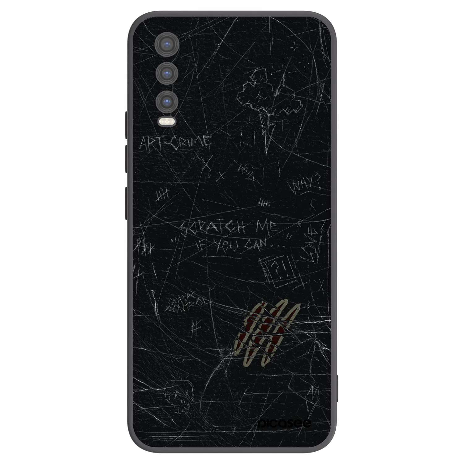 Picasee Vivo Y20s Hülle - Schwarzes Silikon - SCRATCH