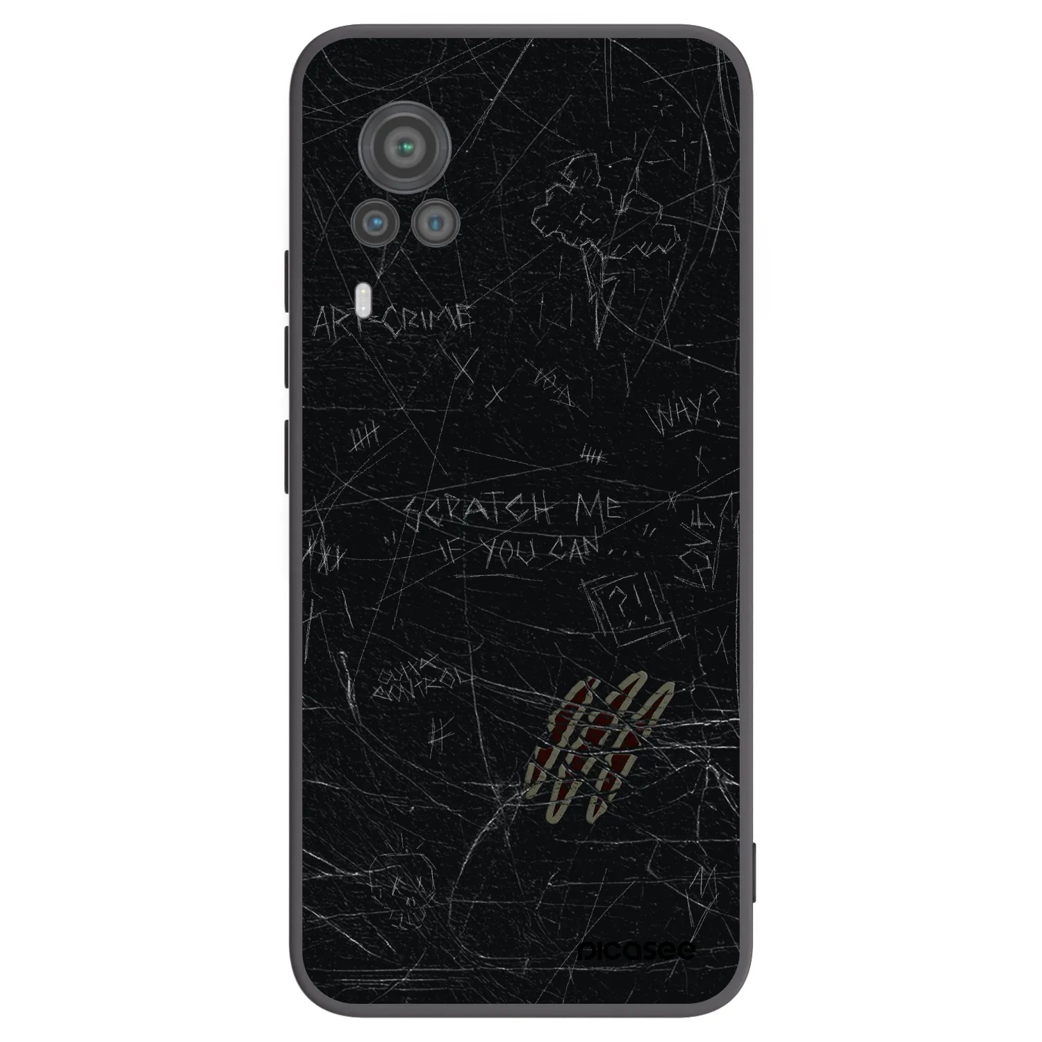 Picasee Vivo X60 Pro 5G Hülle - Schwarzes Silikon - SCRATCH