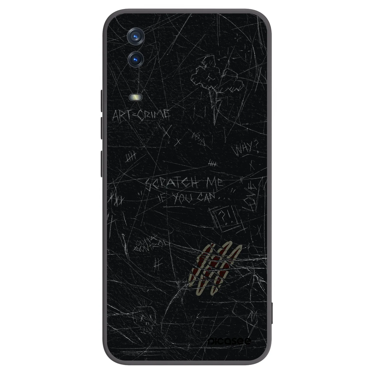 Picasee Vivo Y11s Hülle - Schwarzes Silikon - SCRATCH