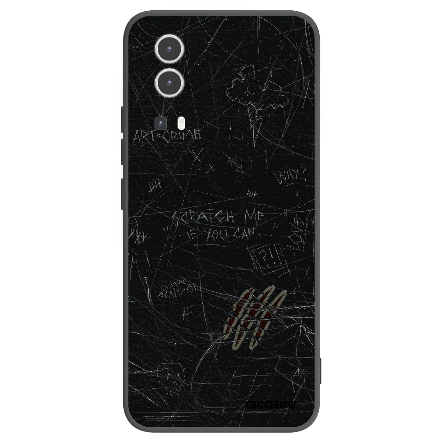 Picasee Vivo Y72 5G Hülle - Schwarzes Silikon - SCRATCH