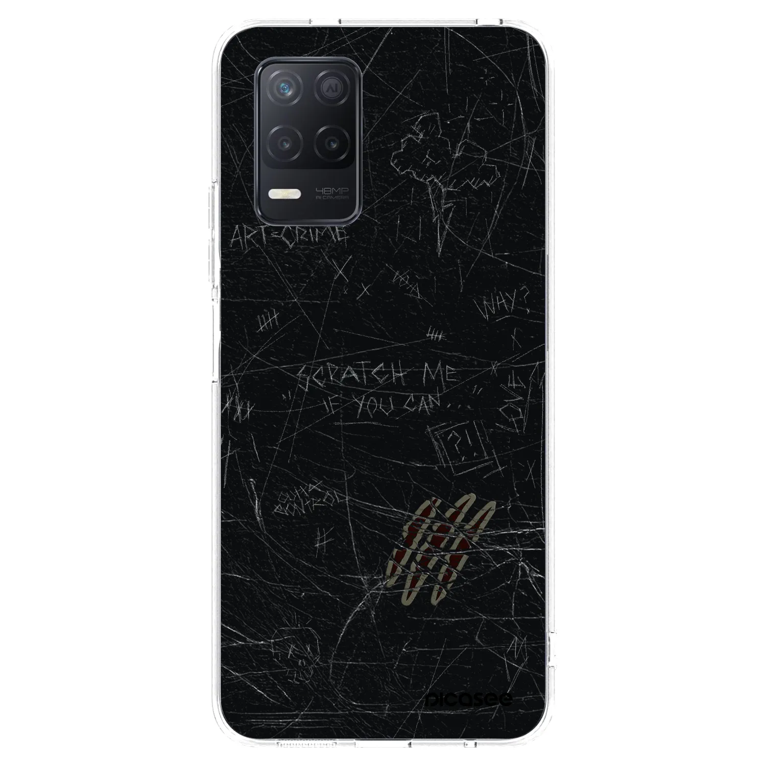 Picasee Realme 8 5G Hülle - Transparentes Silikon - SCRATCH