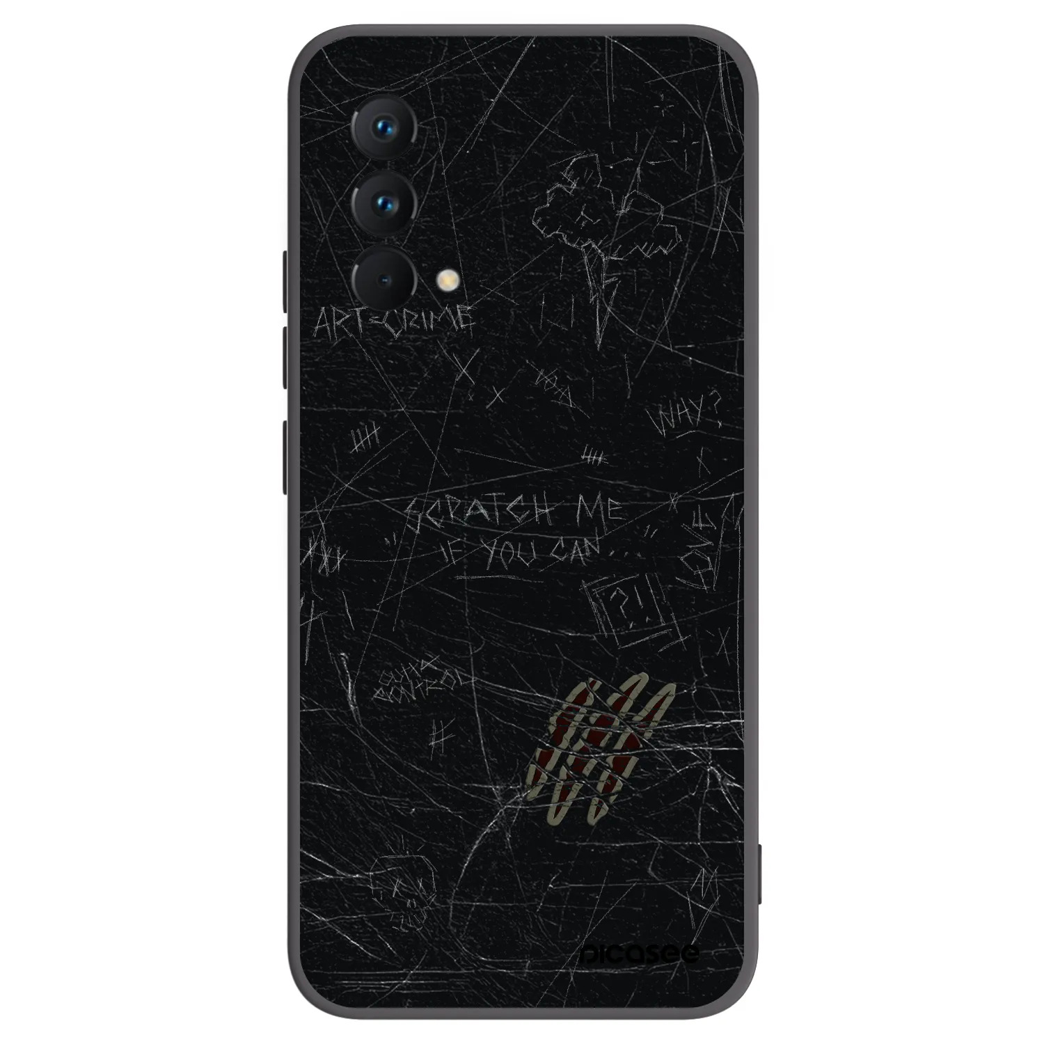 Picasee Realme GT Master Edition 5G Hülle - Schwarzes Silikon - SCRATCH