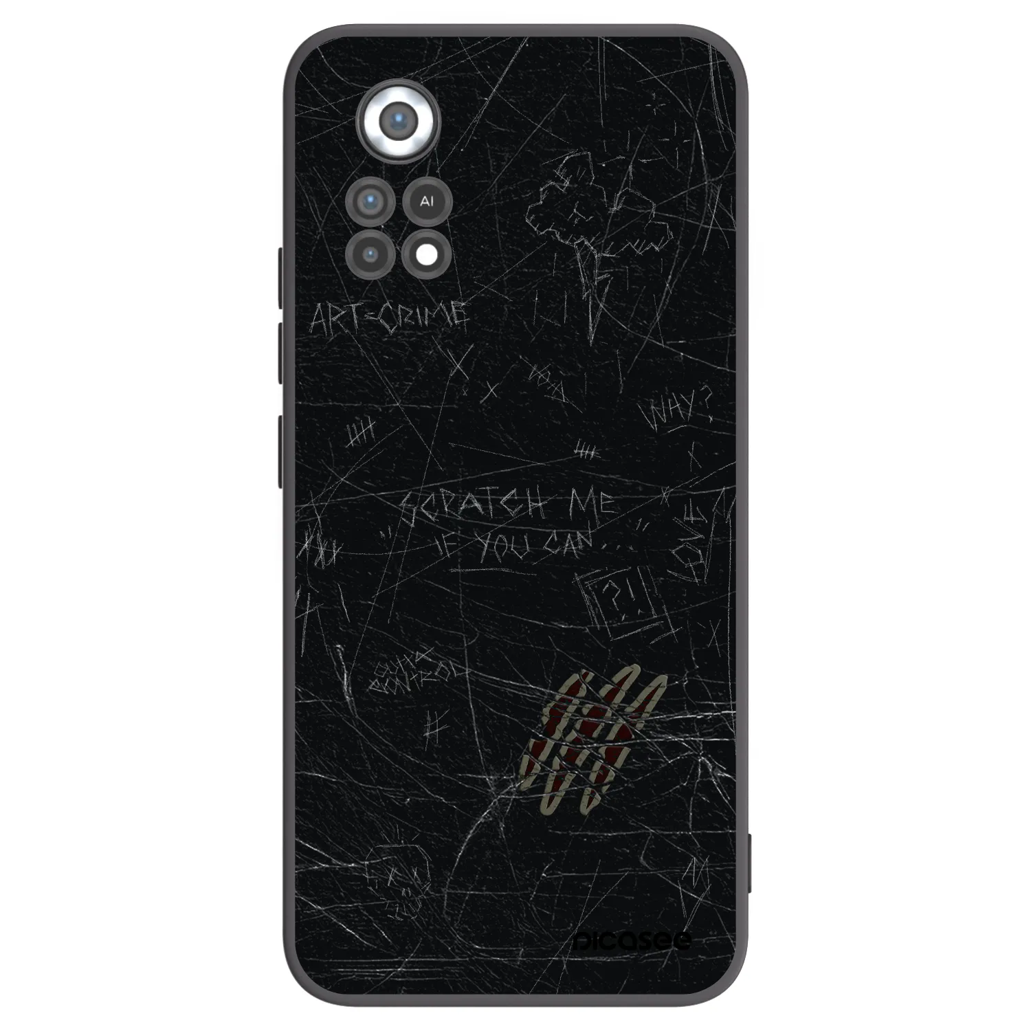 Picasee Xiaomi Poco X4 Pro 5G Hülle - Schwarzes Silikon - SCRATCH