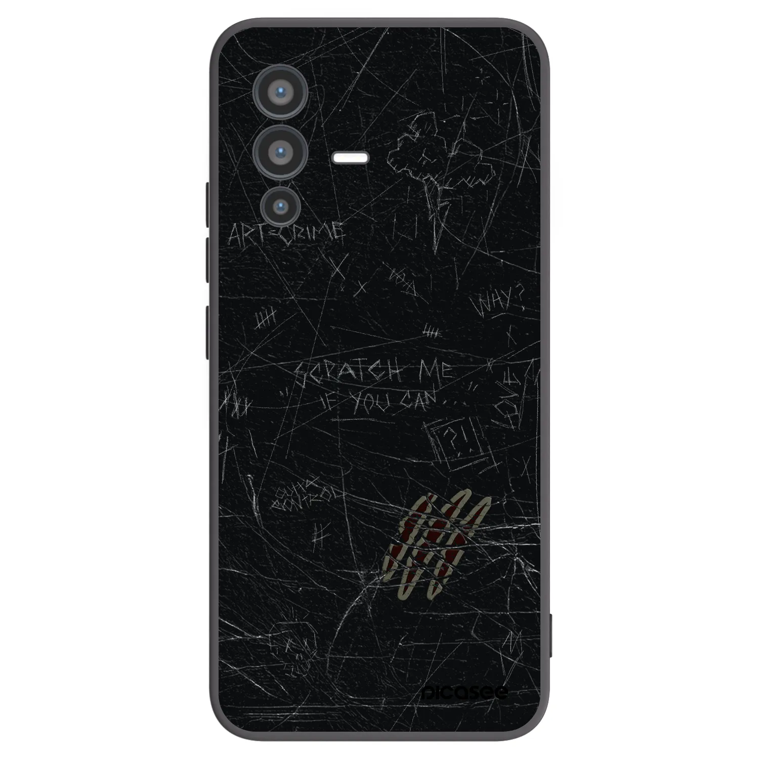 Picasee Vivo V23 5G Hülle - Schwarzes Silikon - SCRATCH