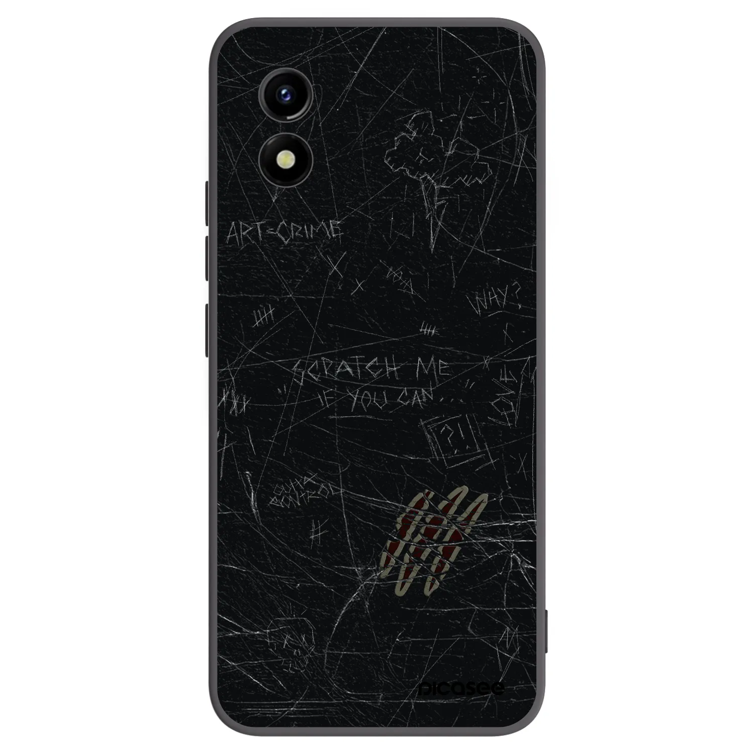 Picasee Vivo Y01 Hülle - Schwarzes Silikon - SCRATCH