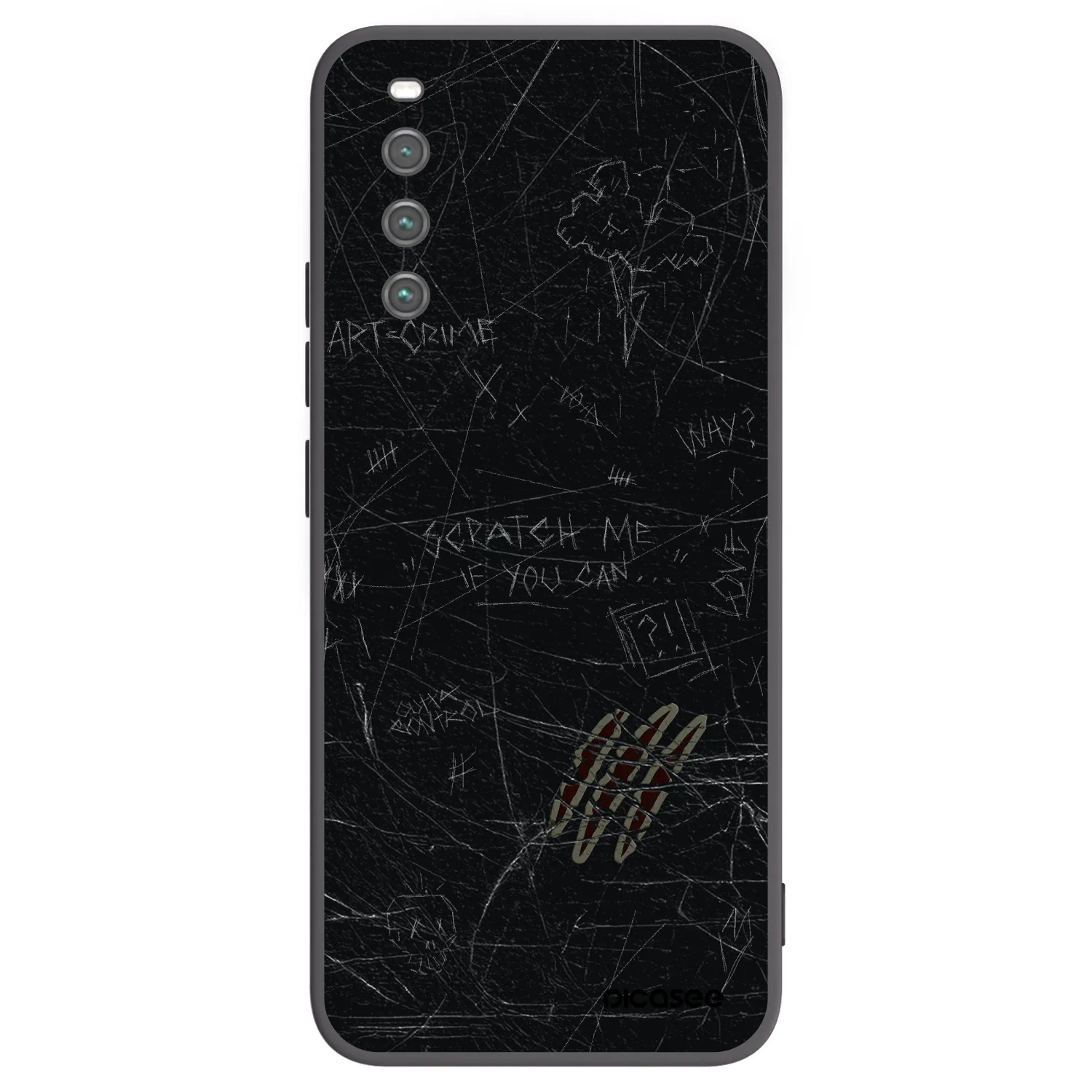 Picasee Sony Xperia 10 IV 5G Hülle - Schwarzes Silikon - SCRATCH