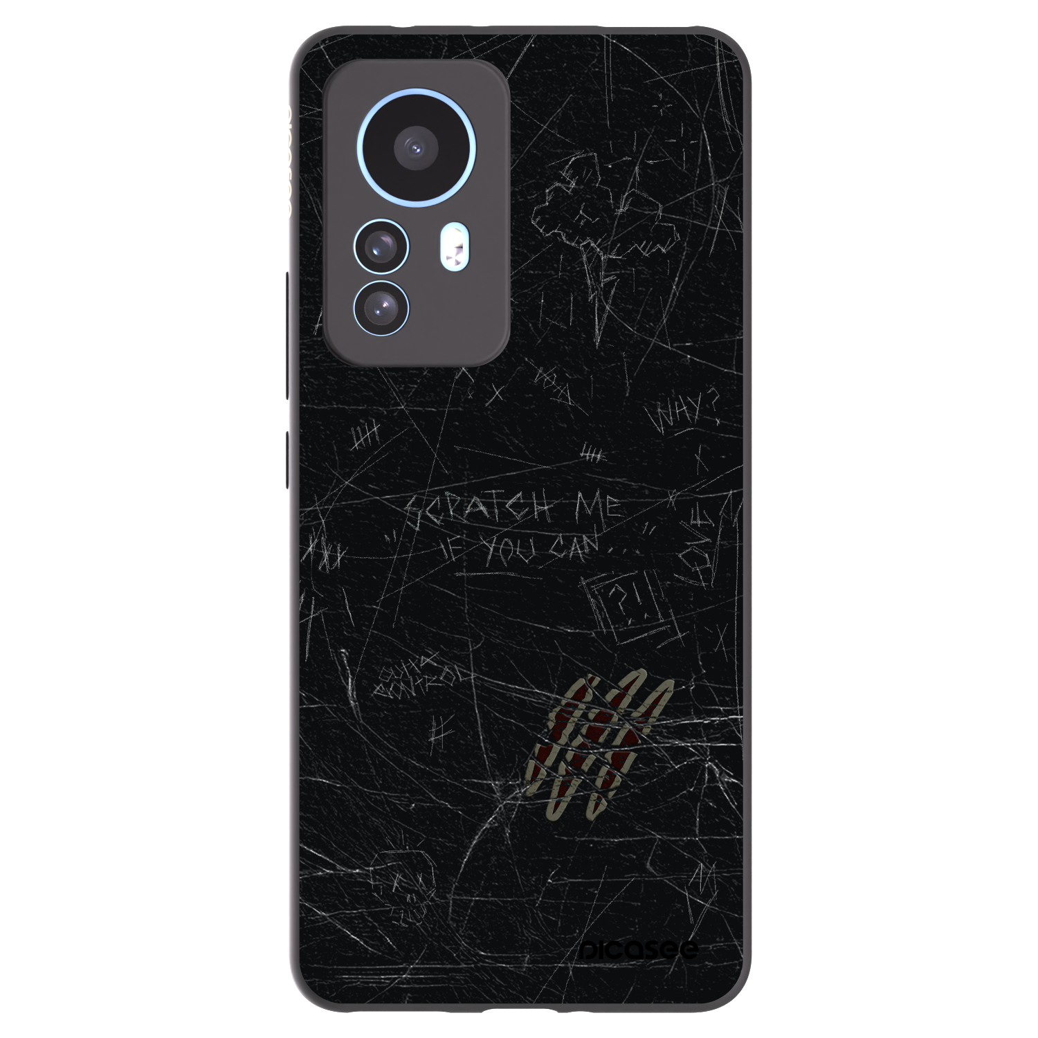 Picasee Xiaomi 12T Hülle - Schwarzes Silikon - SCRATCH