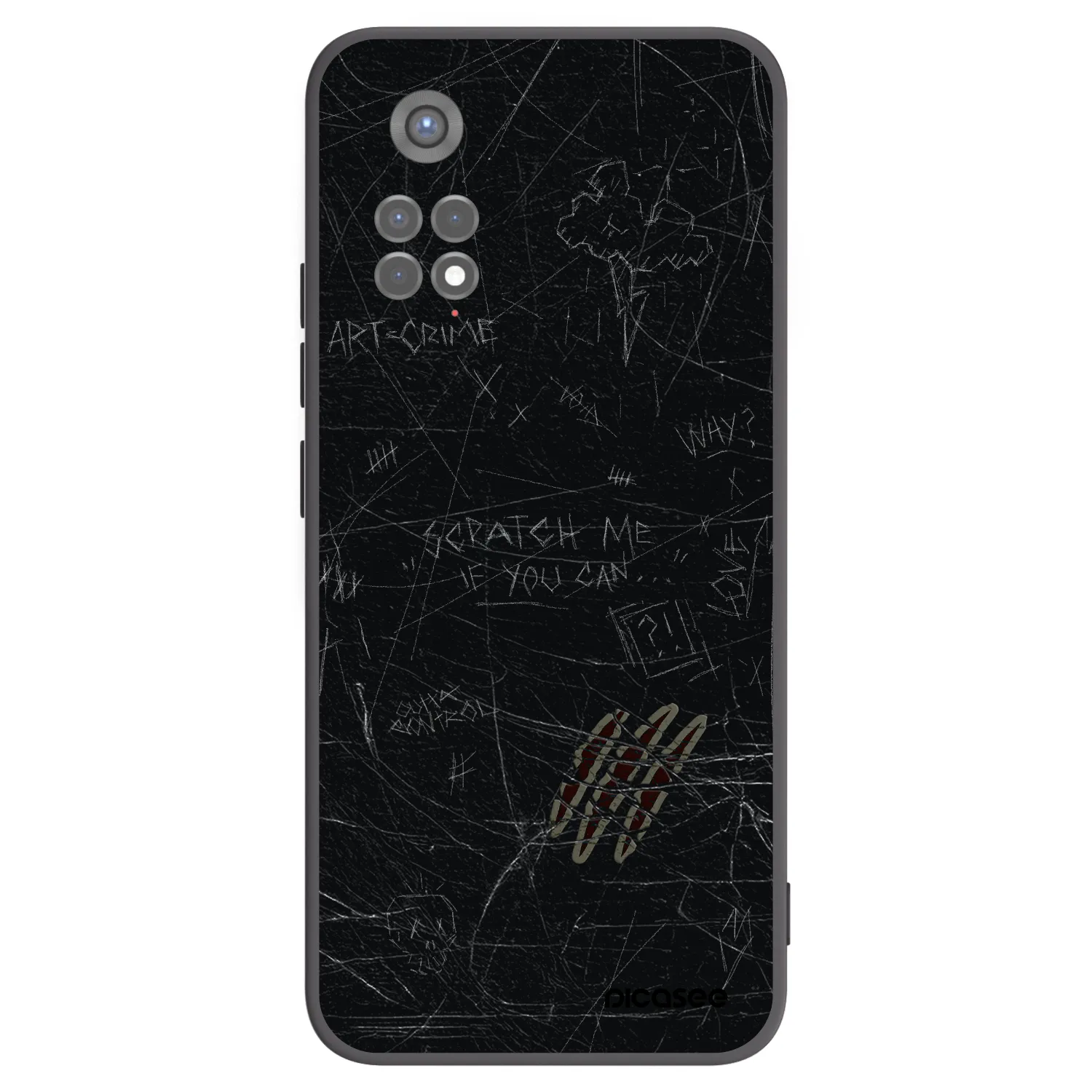 Picasee Xiaomi Redmi Note 11S 5G Hülle - Schwarzes Silikon - SCRATCH