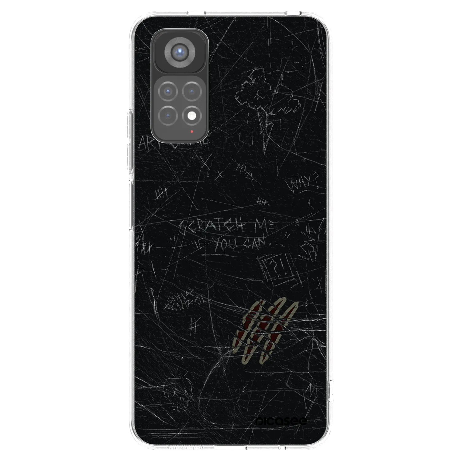 Picasee Xiaomi Redmi Note 11S 5G Hülle - Transparentes Silikon - SCRATCH