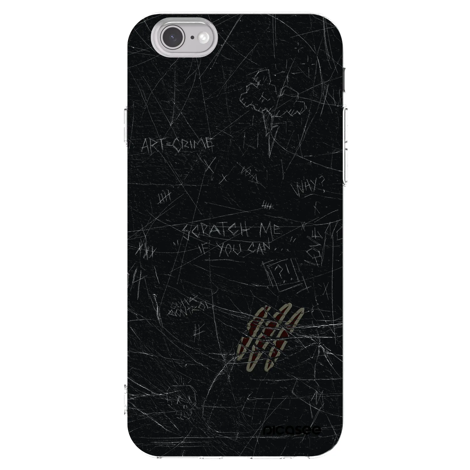 Picasee Apple iPhone 6/6S Hülle - Transparentes Silikon - SCRATCH