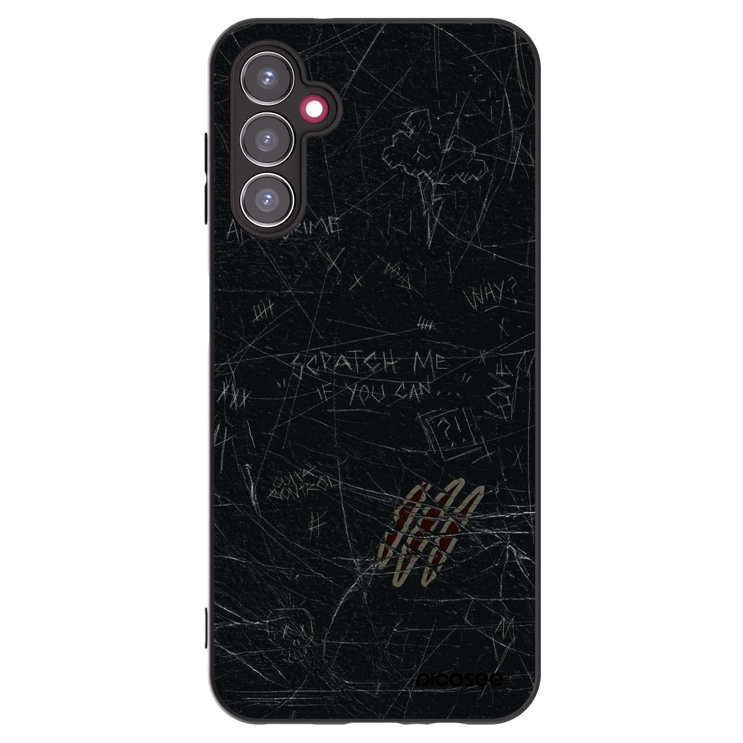 Picasee Samsung Galaxy A14 4G A145R Hülle - Schwarzes Silikon - SCRATCH