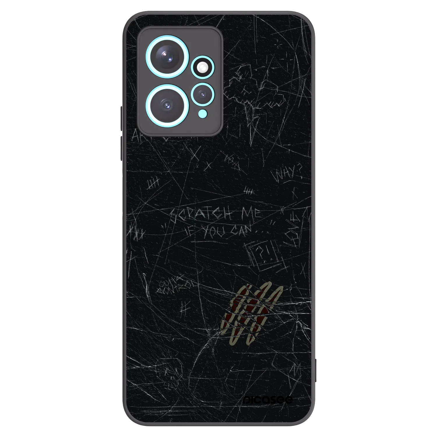 Picasee Xiaomi Redmi Note 12 4G Hülle - Schwarzes Silikon - SCRATCH