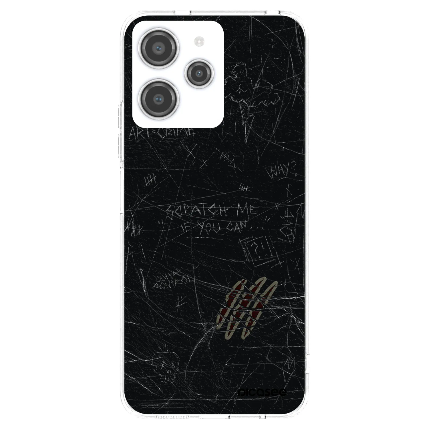 Picasee Xiaomi Redmi 12 4G Hülle - Transparentes Silikon - SCRATCH
