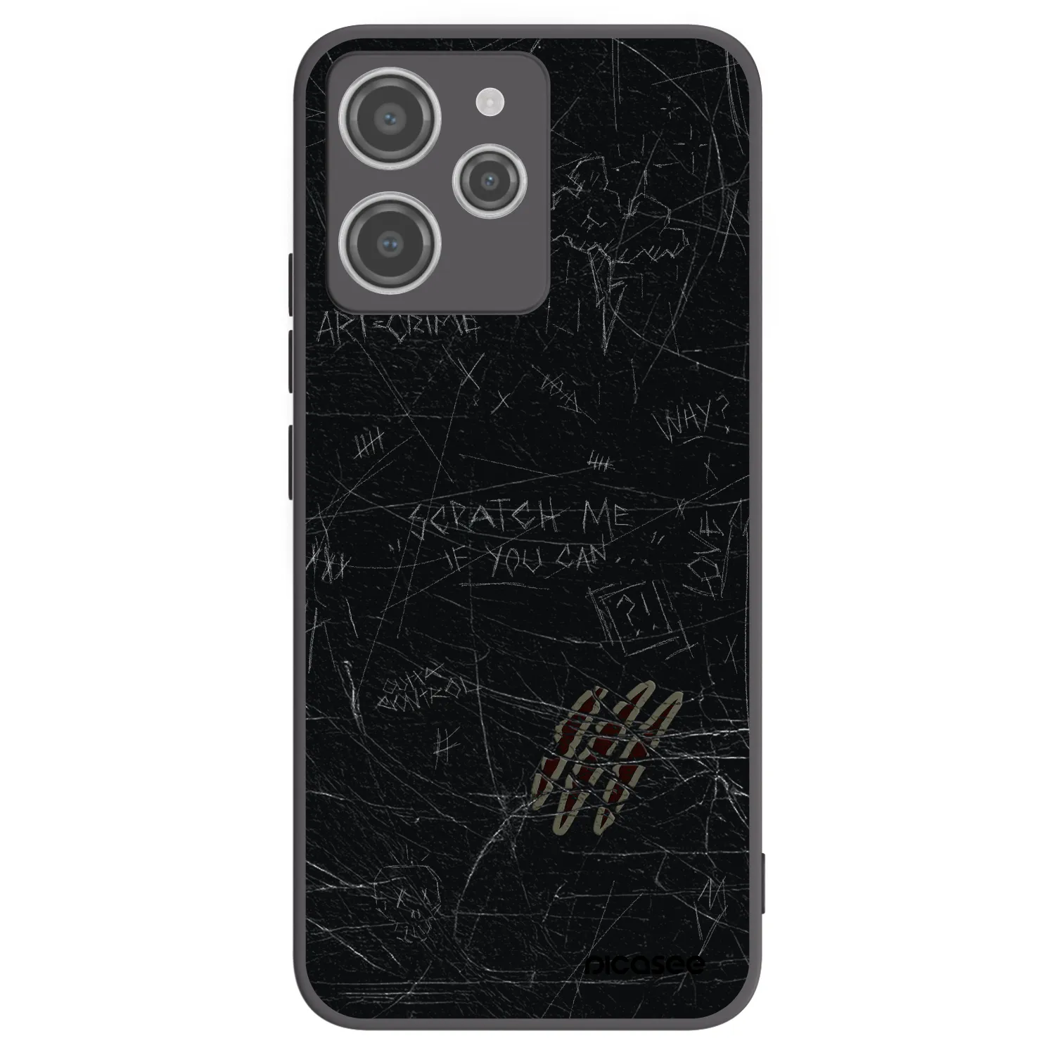 Picasee Xiaomi Redmi 12 4G Hülle - Schwarzes Silikon - SCRATCH