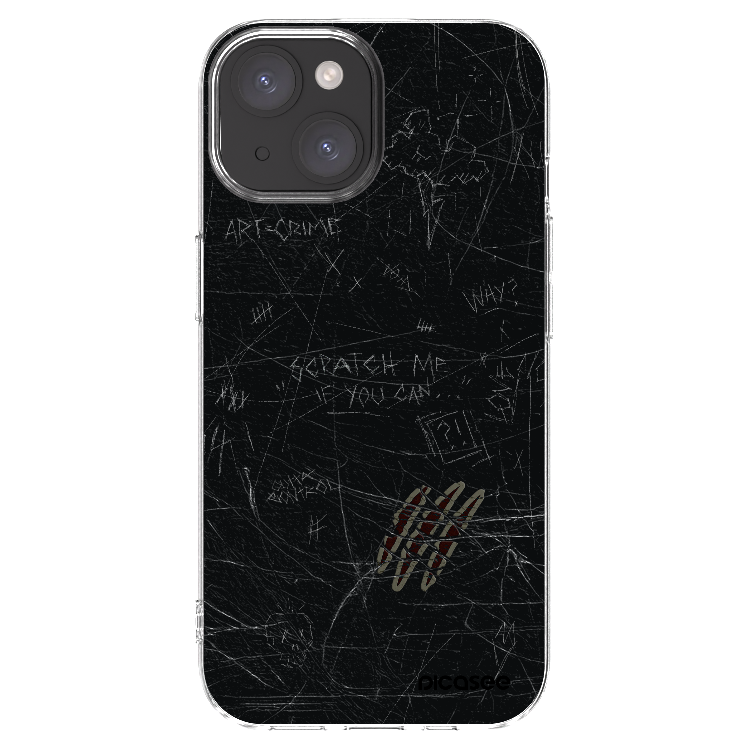 Picasee Apple iPhone 15 Hülle - Transparentes Silikon - SCRATCH