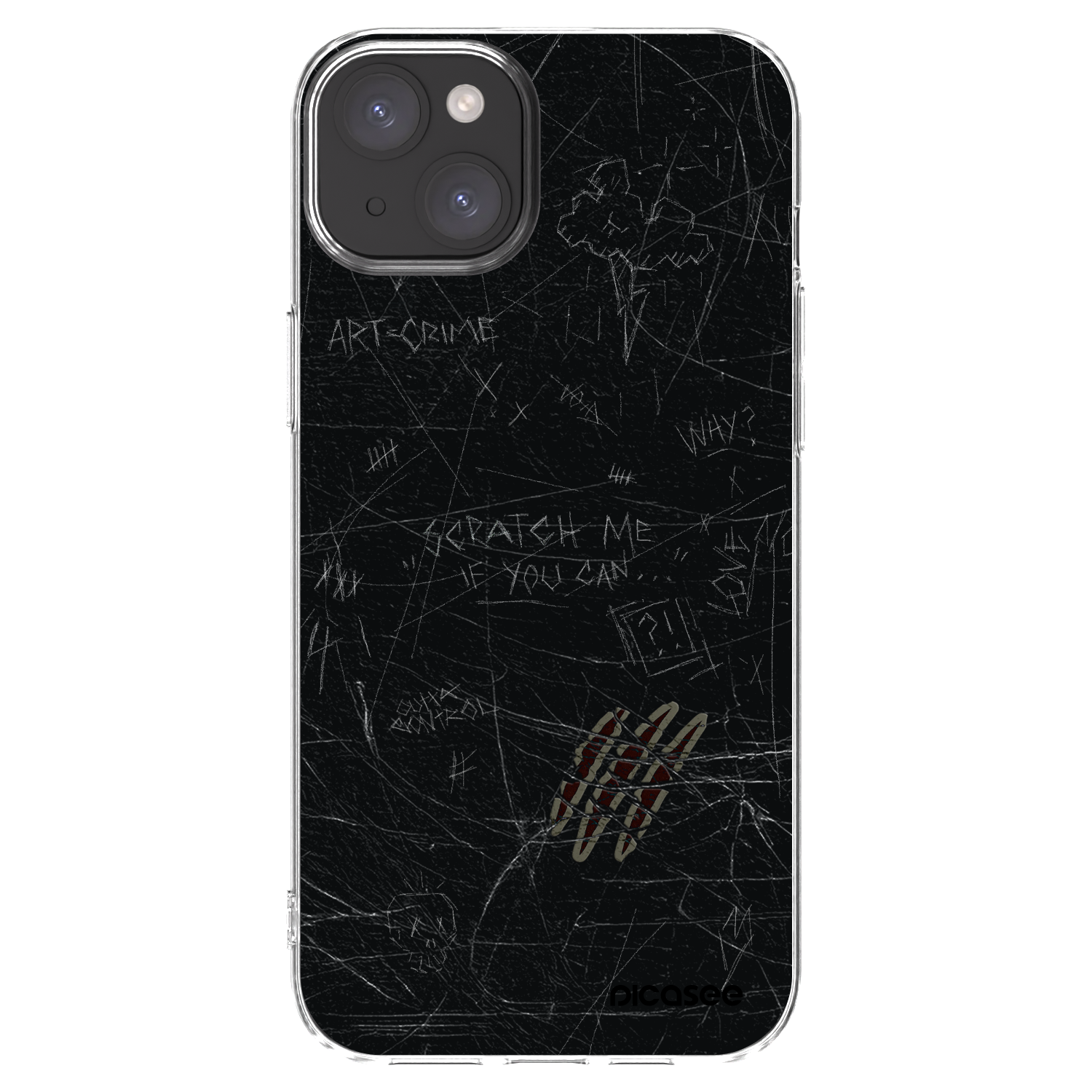 Picasee Apple iPhone 15 Plus Hülle - Transparentes Silikon - SCRATCH