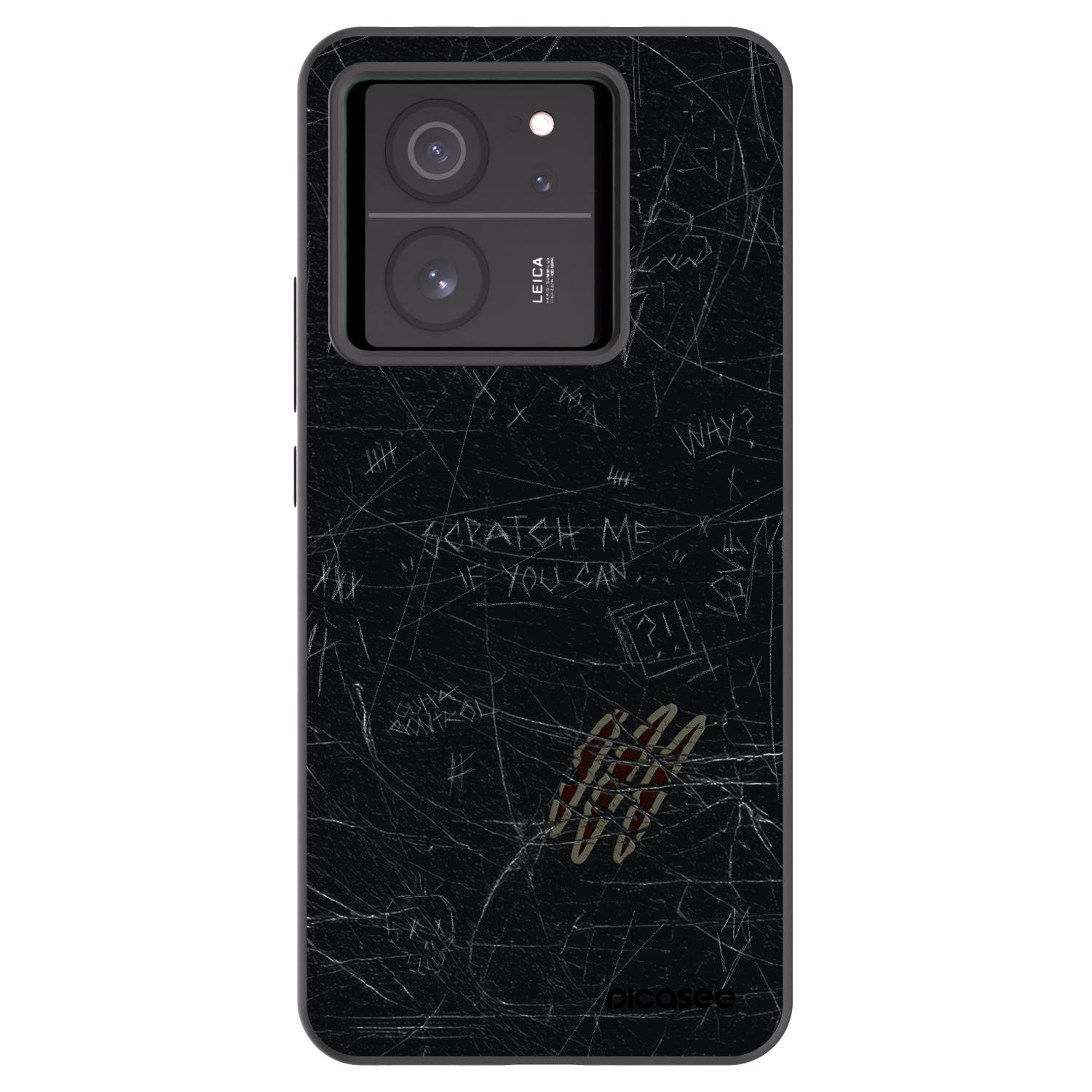 Picasee Xiaomi 13T Hülle - Schwarzes Silikon - SCRATCH