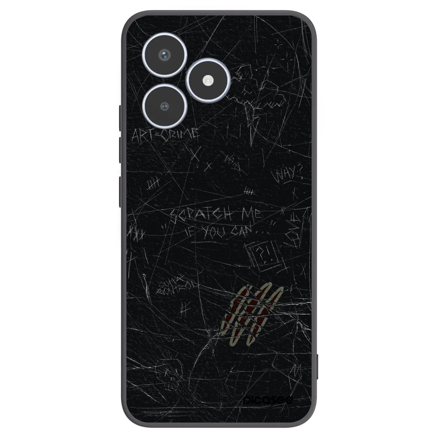 Picasee Realme C53 Hülle - Schwarzes Silikon - SCRATCH