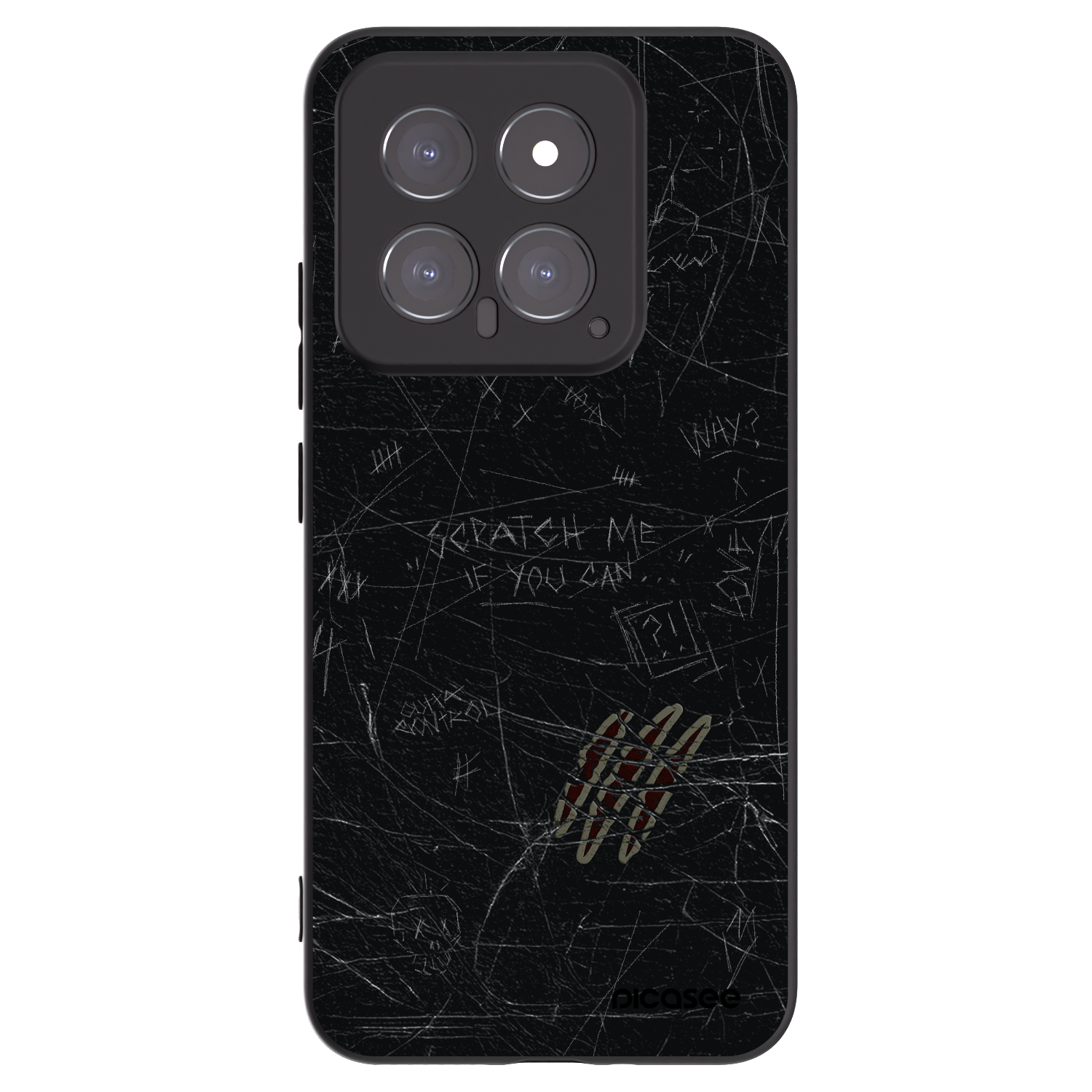 Picasee Xiaomi 14 Hülle - Schwarzes Silikon - SCRATCH