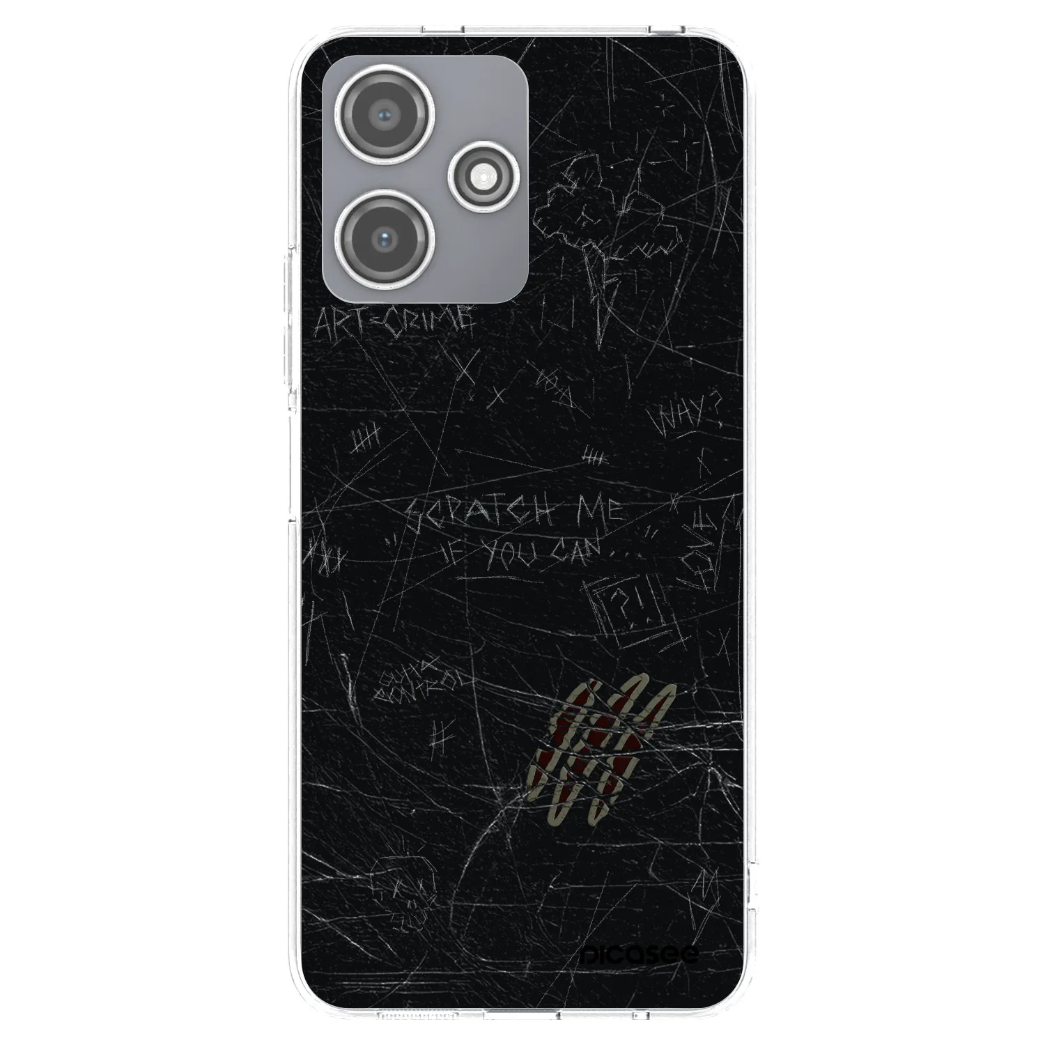 Picasee Xiaomi Redmi 12 5G Hülle - Transparentes Silikon - SCRATCH