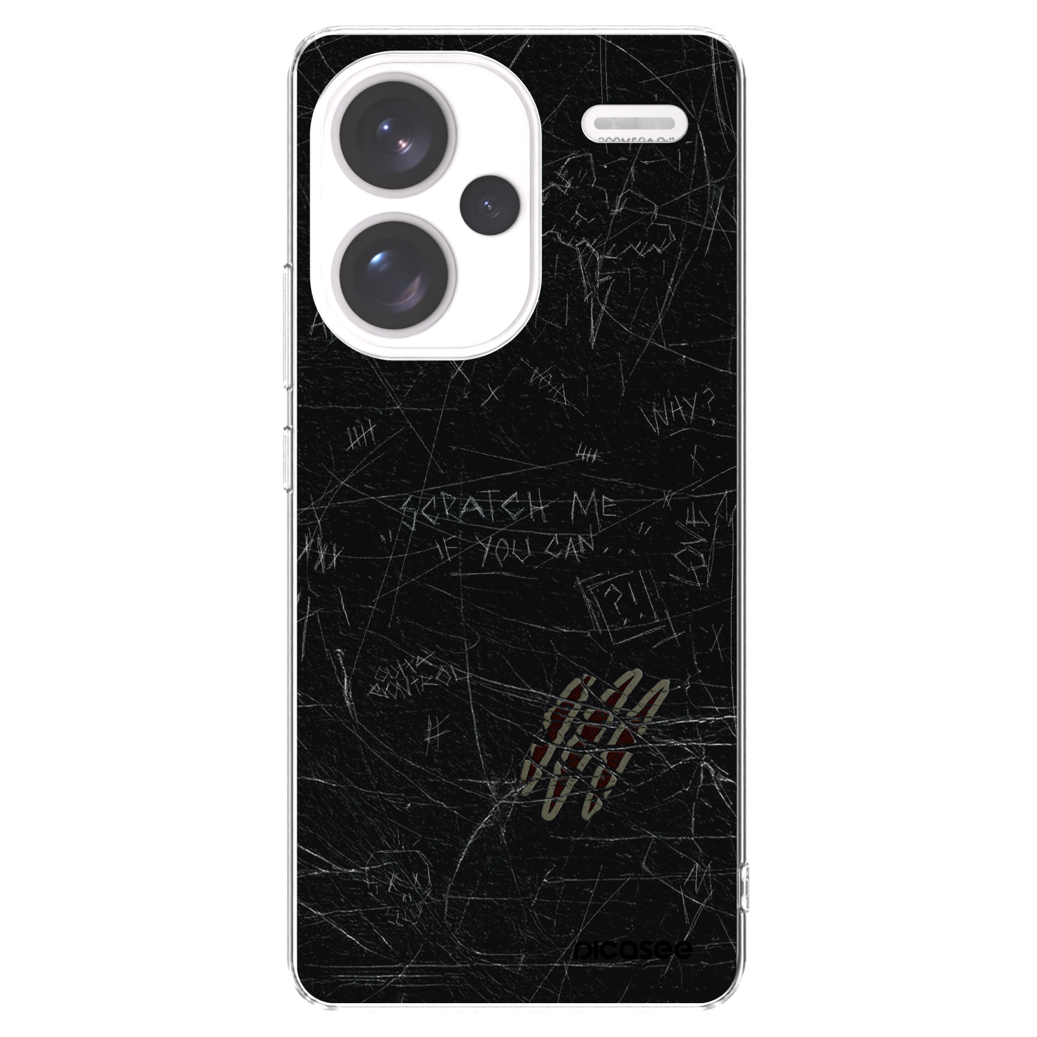 Picasee Xiaomi Redmi Note 13 Pro+ 5G Hülle - Transparentes Silikon - SCRATCH