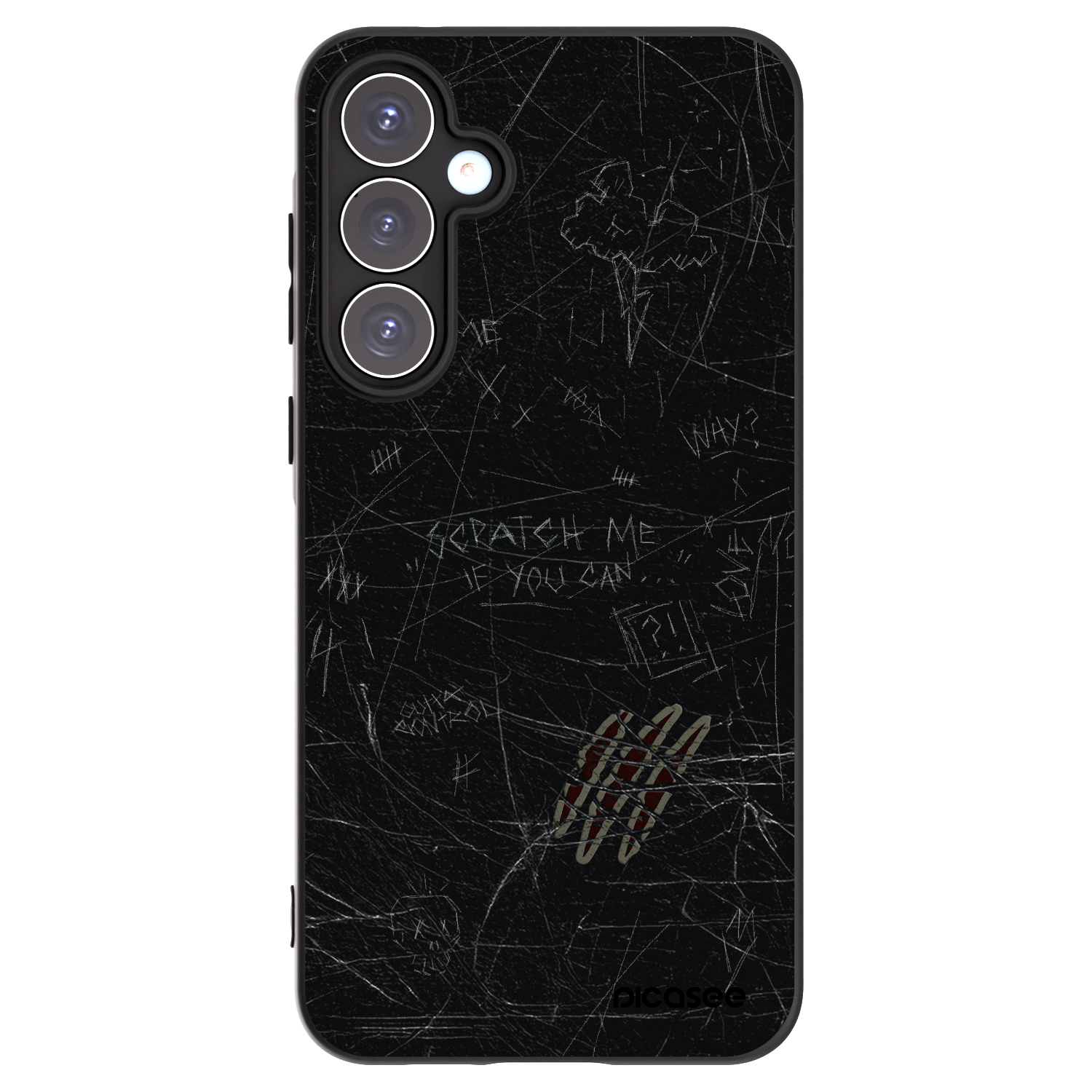 Picasee Samsung Galaxy A55 5G A556B Hülle - Schwarzes Silikon - SCRATCH