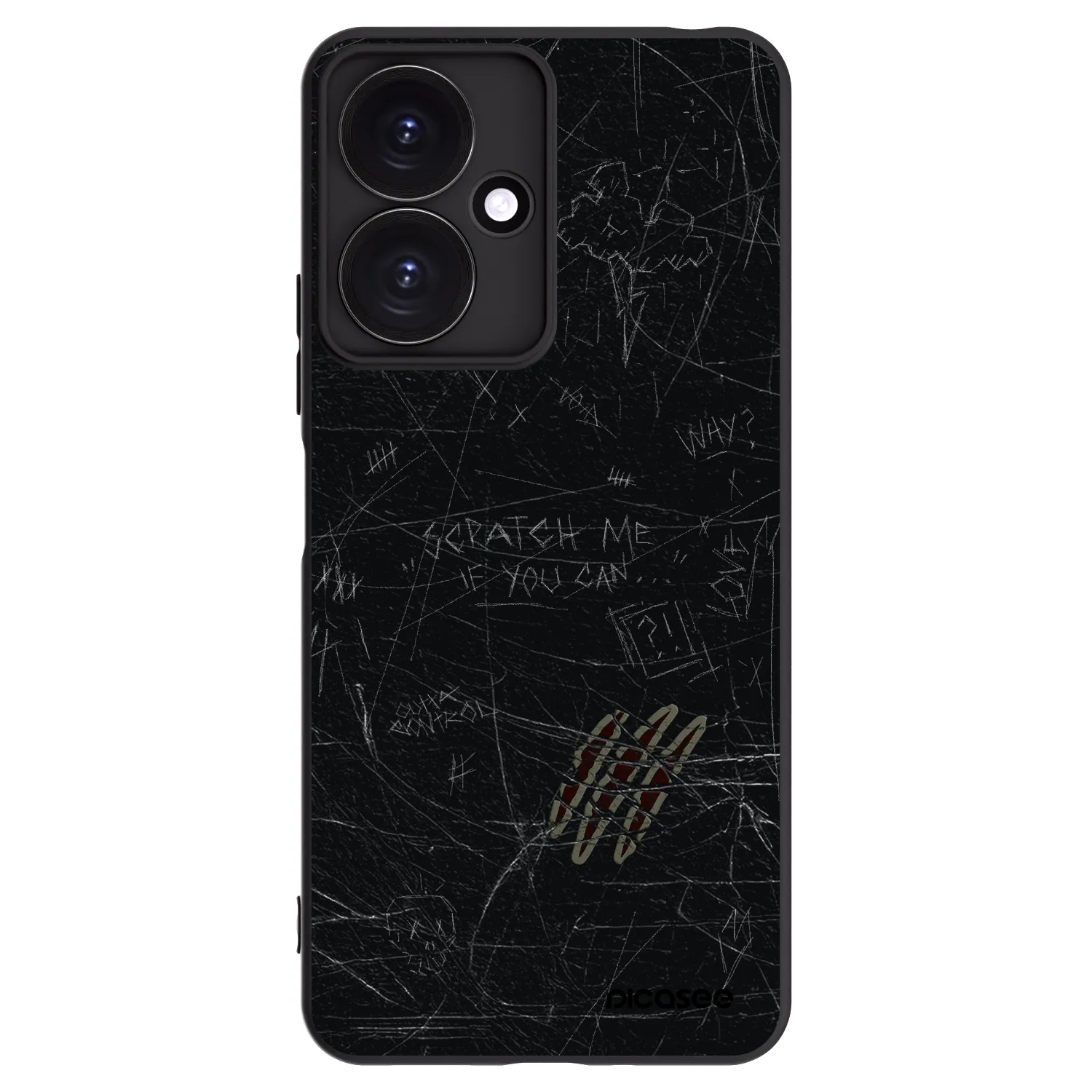 Picasee Xiaomi Redmi 13C 5G Hülle - Schwarzes Silikon - SCRATCH
