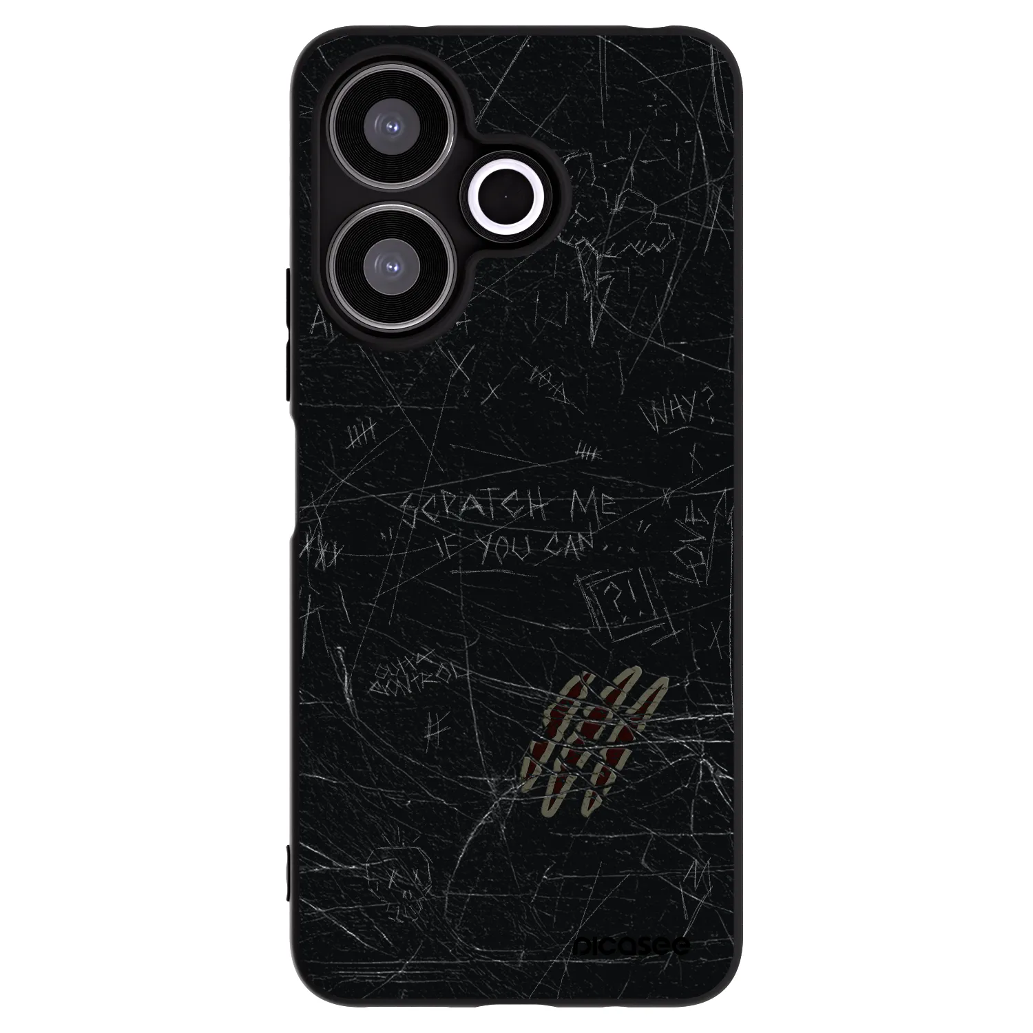 Picasee Xiaomi Redmi 13 4G Hülle - Schwarzes Silikon - SCRATCH