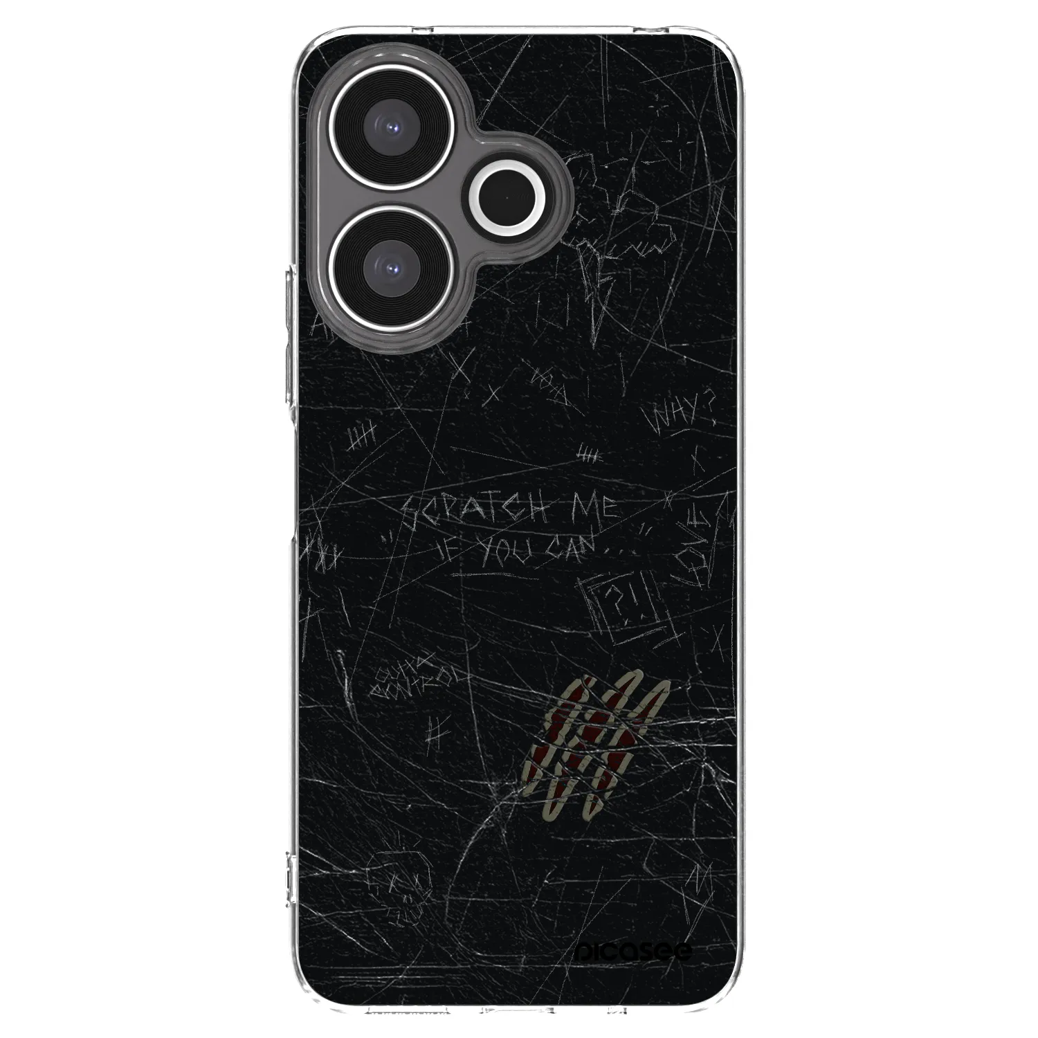 Picasee Xiaomi Redmi 13 4G Hülle - Transparentes Silikon - SCRATCH