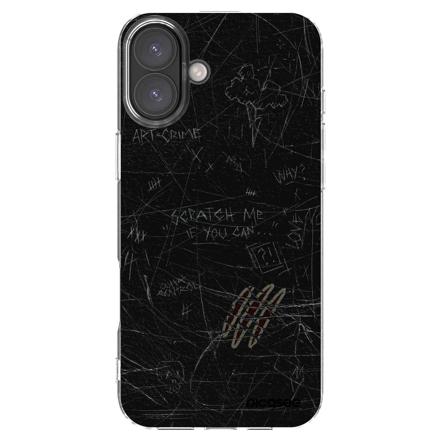 Picasee Apple iPhone 16 Plus Hülle - Transparentes Silikon - SCRATCH