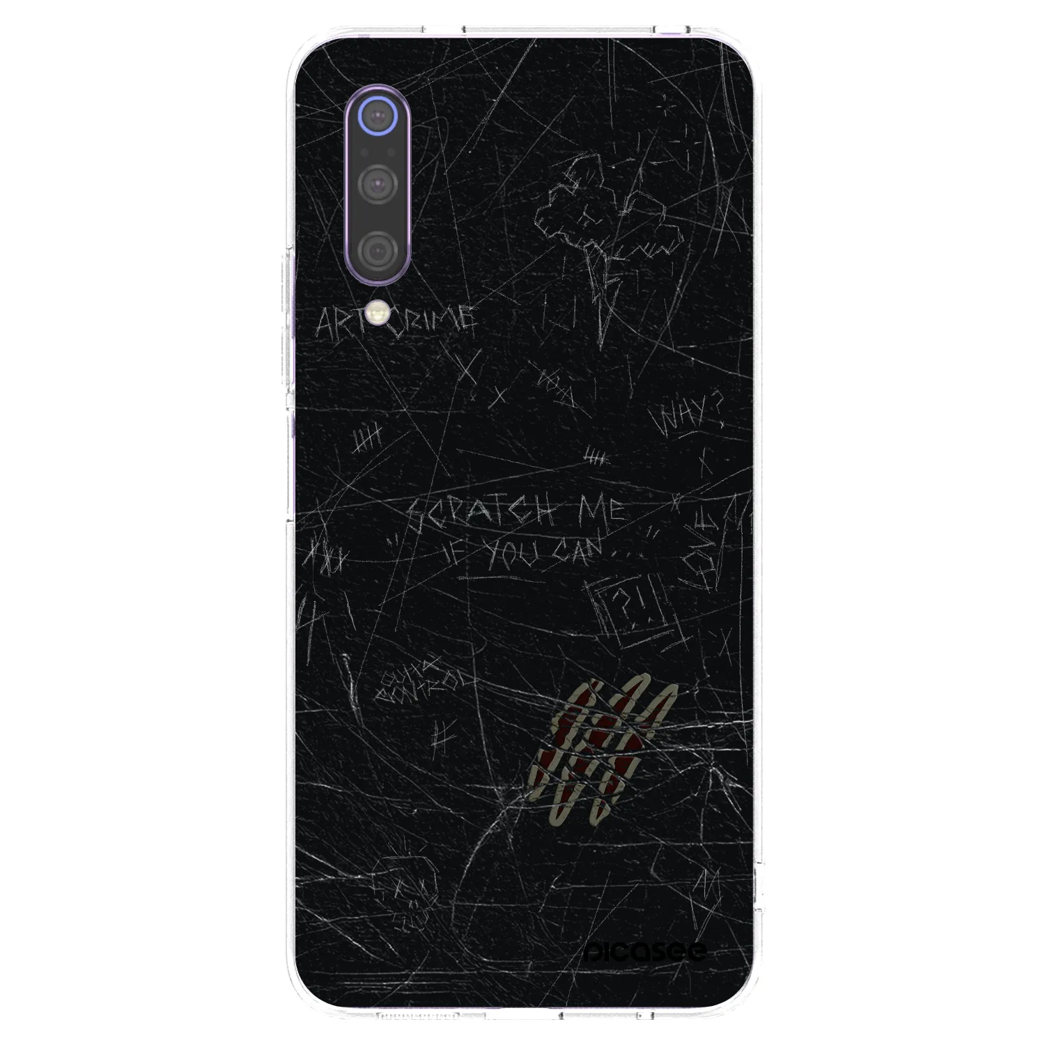 Picasee Xiaomi Mi 9 Hülle - Transparentes Silikon - SCRATCH