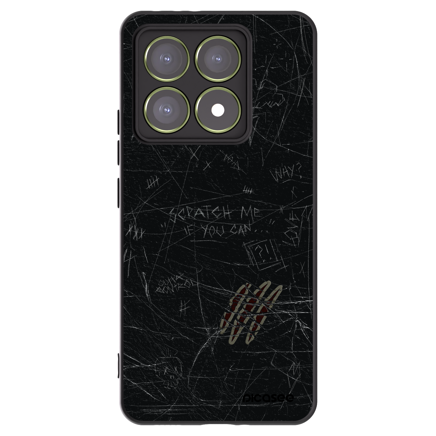 Picasee Xiaomi 14T Hülle - Schwarzes Silikon - SCRATCH