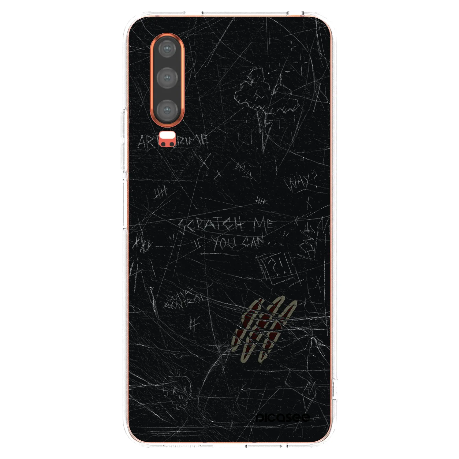 Picasee Huawei P30 Hülle - Transparentes Silikon - SCRATCH