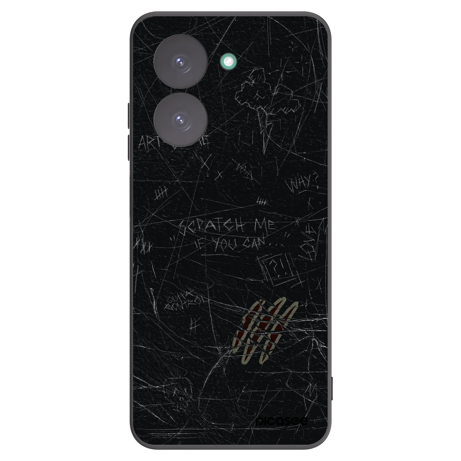 Picasee Xiaomi Redmi A5 Hülle - Schwarzes Silikon - SCRATCH