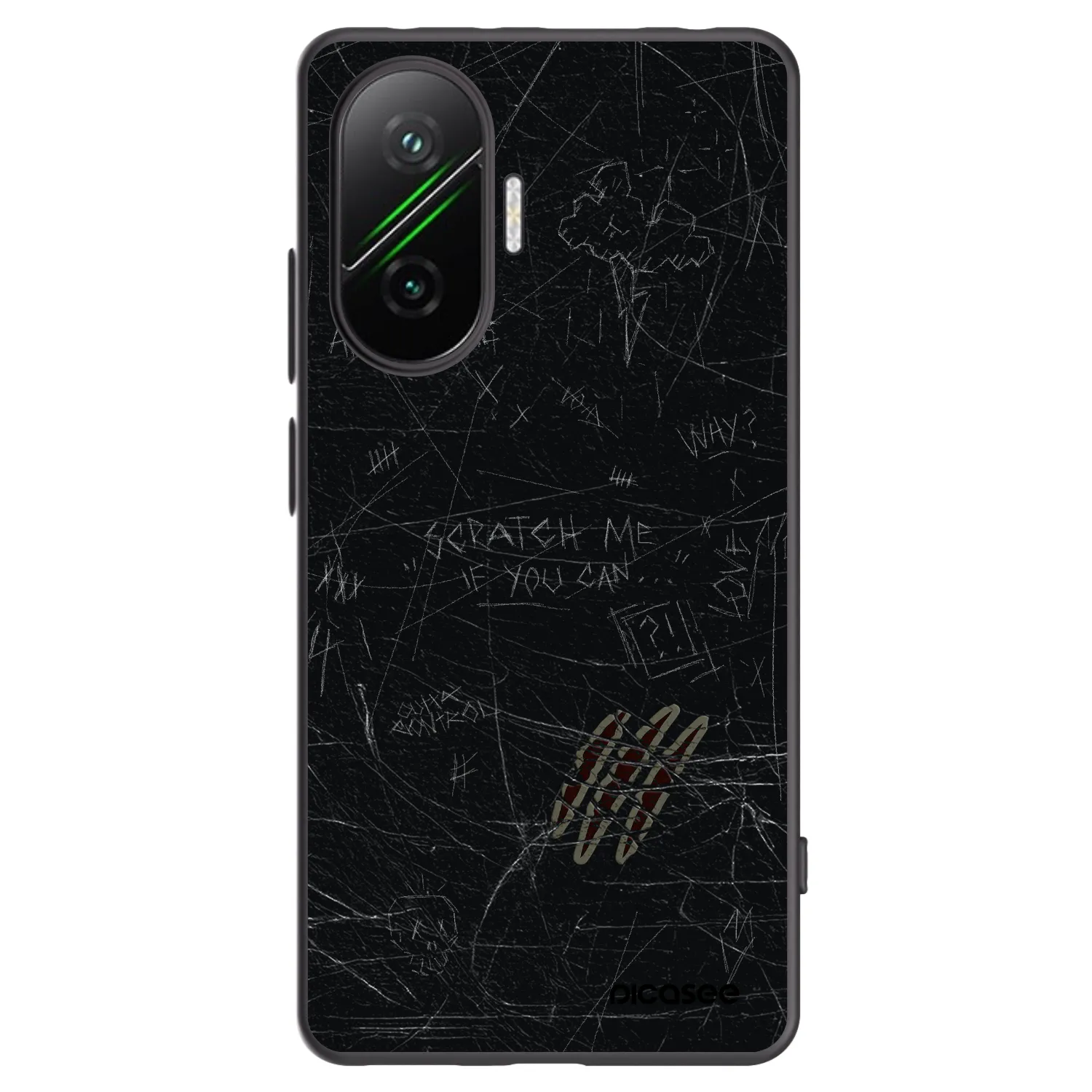 Picasee Xiaomi Poco F7 5G Hülle - Schwarzes Silikon - SCRATCH