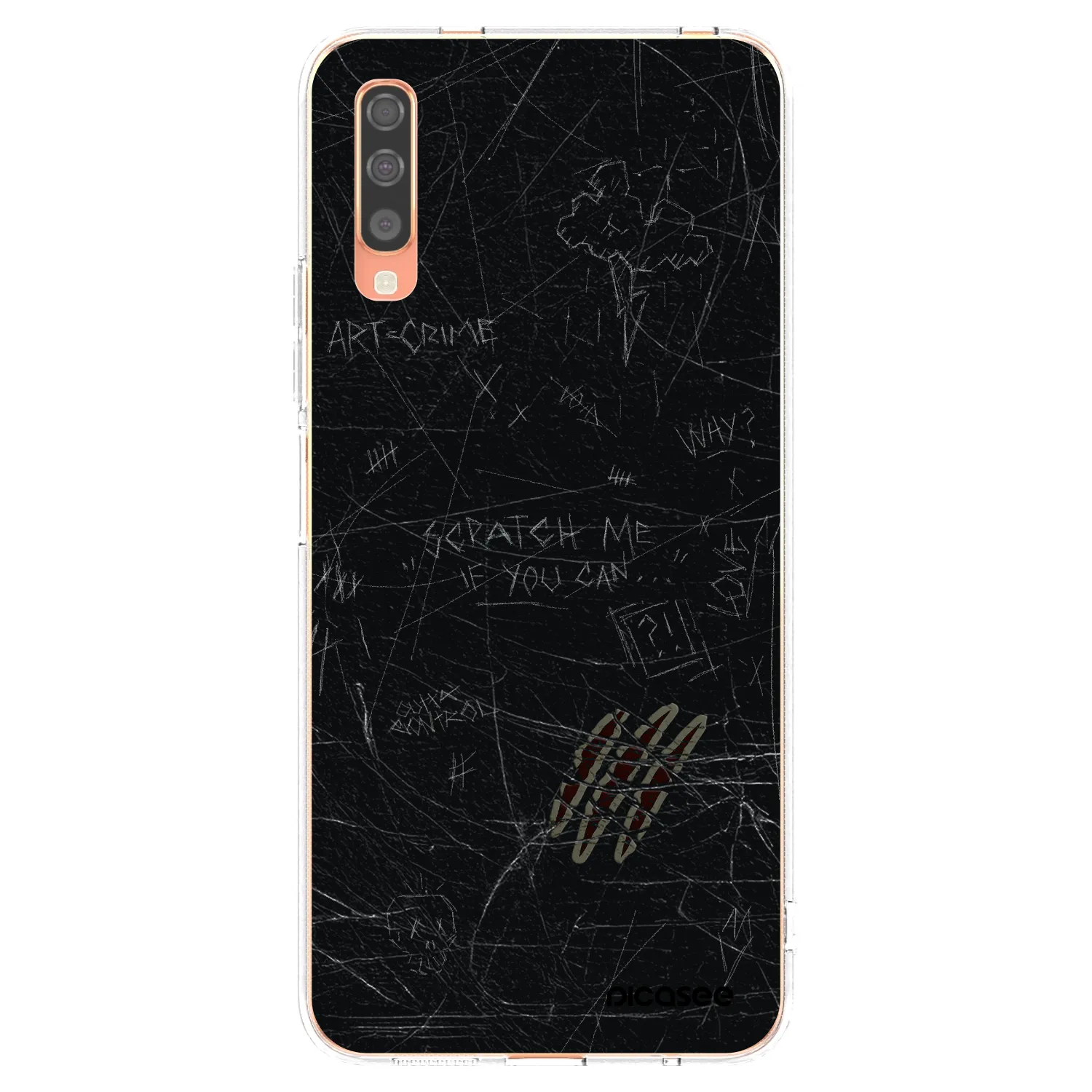 Picasee Samsung Galaxy A70 A705F Hülle - Transparentes Silikon - SCRATCH