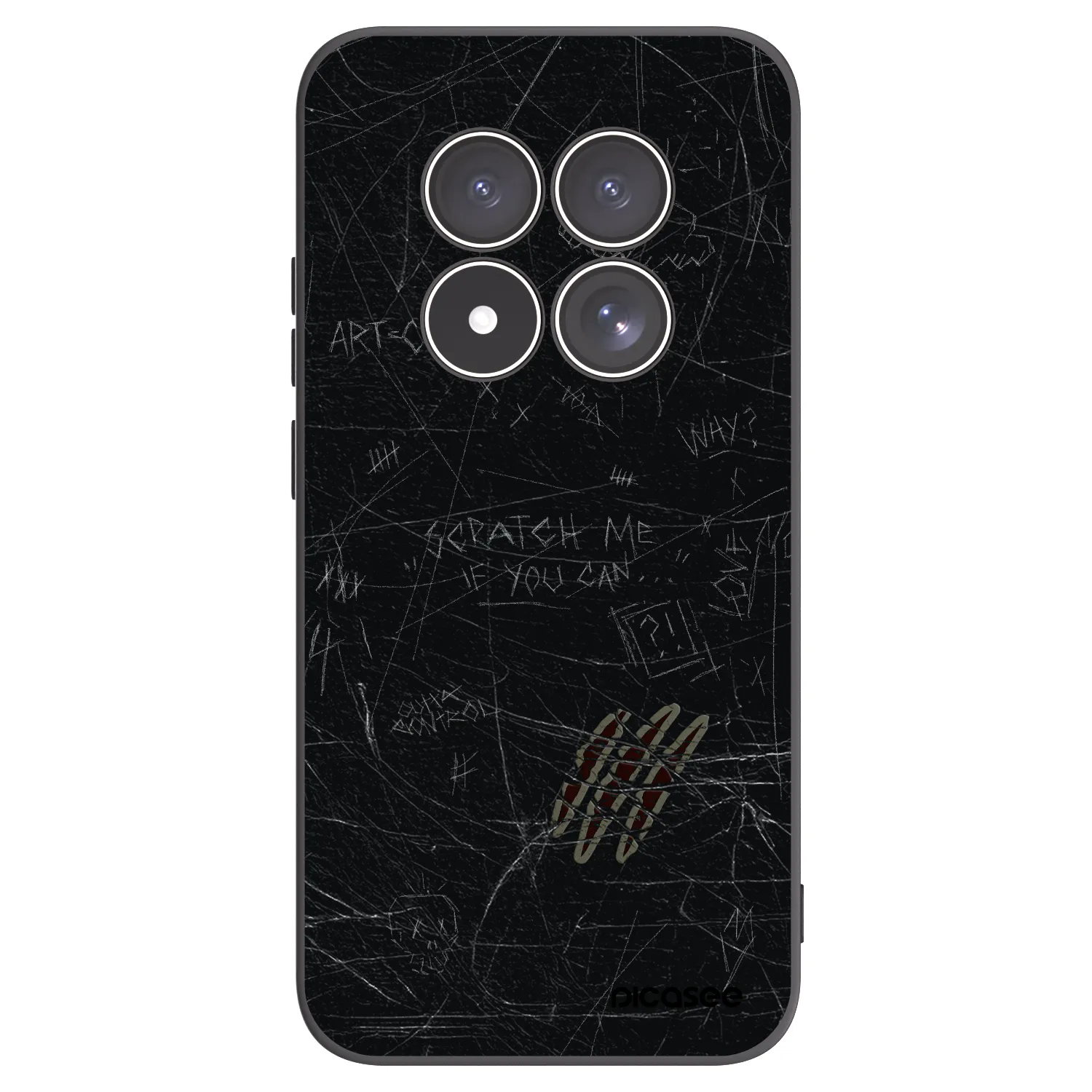 Picasee Xiaomi Redmi Note 15 Pro 4G Hülle - Schwarzes Silikon - SCRATCH
