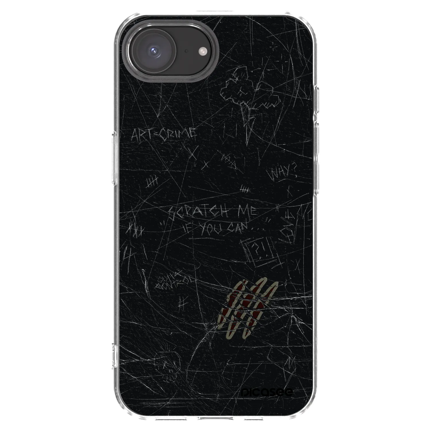 Picasee Apple iPhone 17e Hülle - Transparentes Silikon - SCRATCH