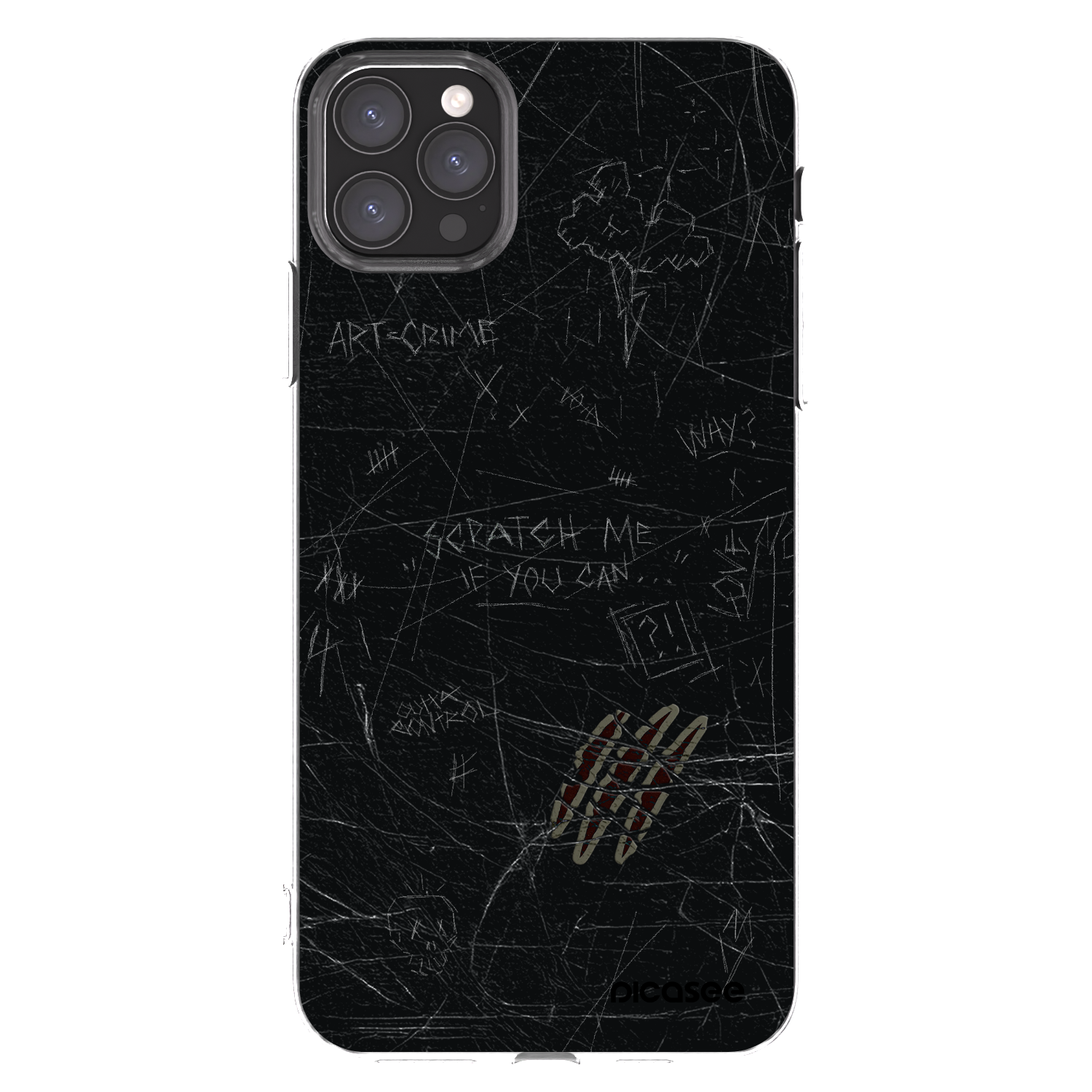 Picasee Apple iPhone 11 Pro Max Hülle - Transparentes Silikon - SCRATCH