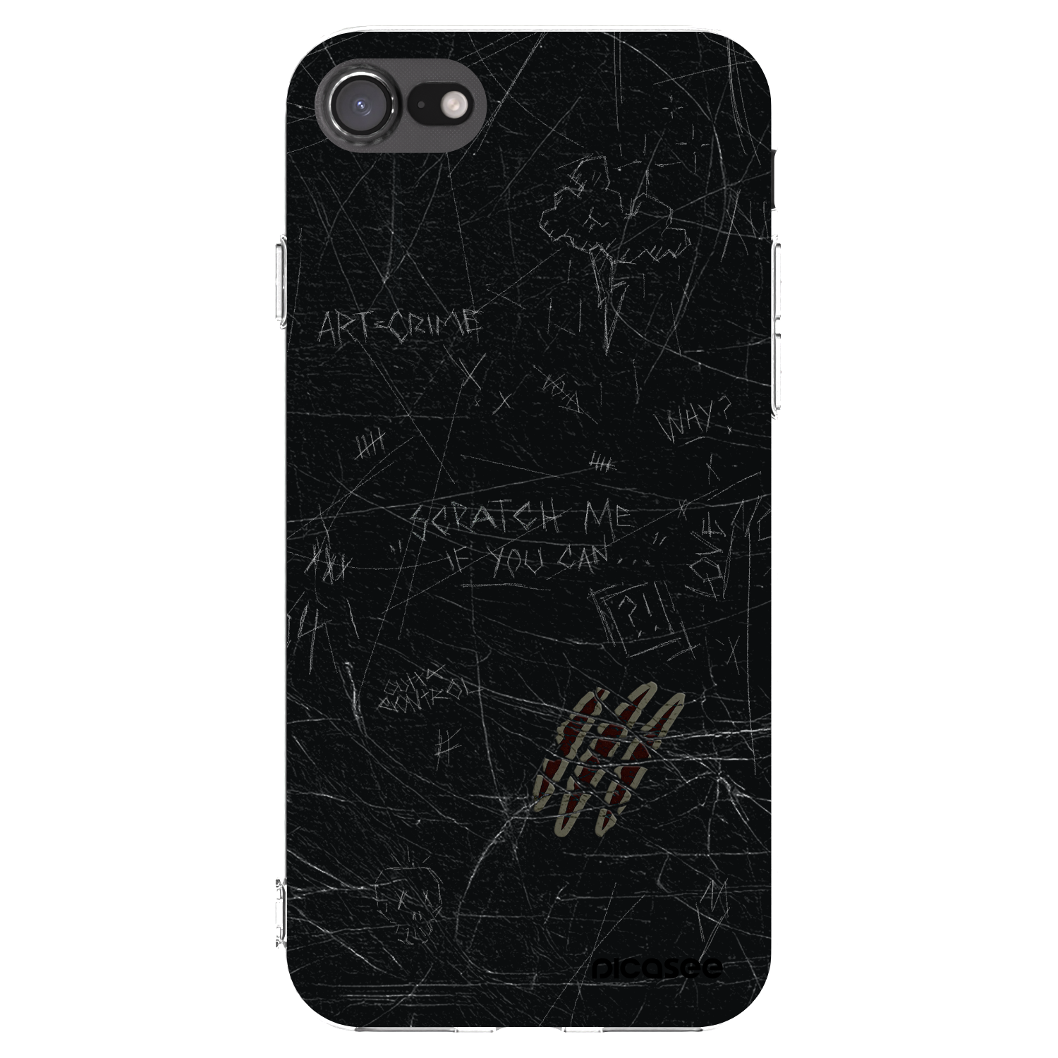 Picasee Apple iPhone 8 Hülle - Transparentes Silikon - SCRATCH