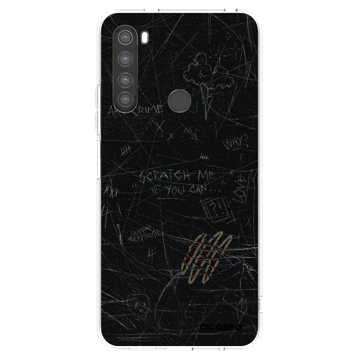 Picasee Xiaomi Redmi Note 8 Hülle - Transparentes Silikon - SCRATCH