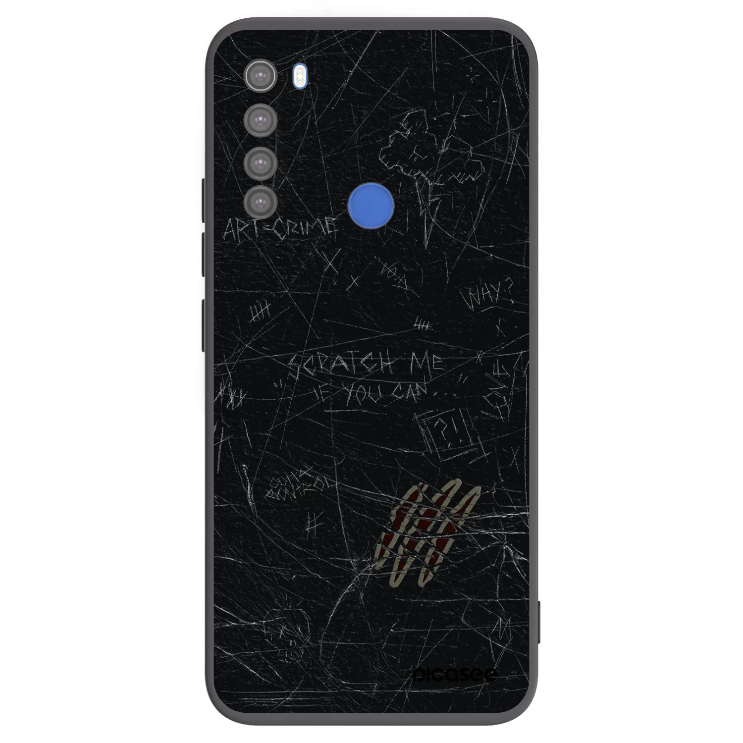 Picasee Xiaomi Redmi Note 8T Hülle - Schwarzes Silikon - SCRATCH