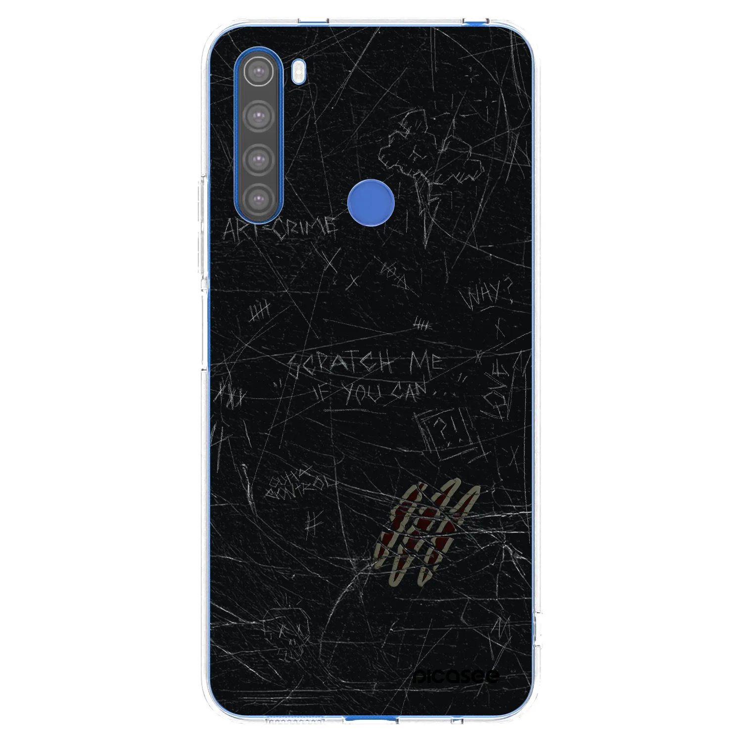 Picasee Xiaomi Redmi Note 8T Hülle - Transparentes Silikon - SCRATCH