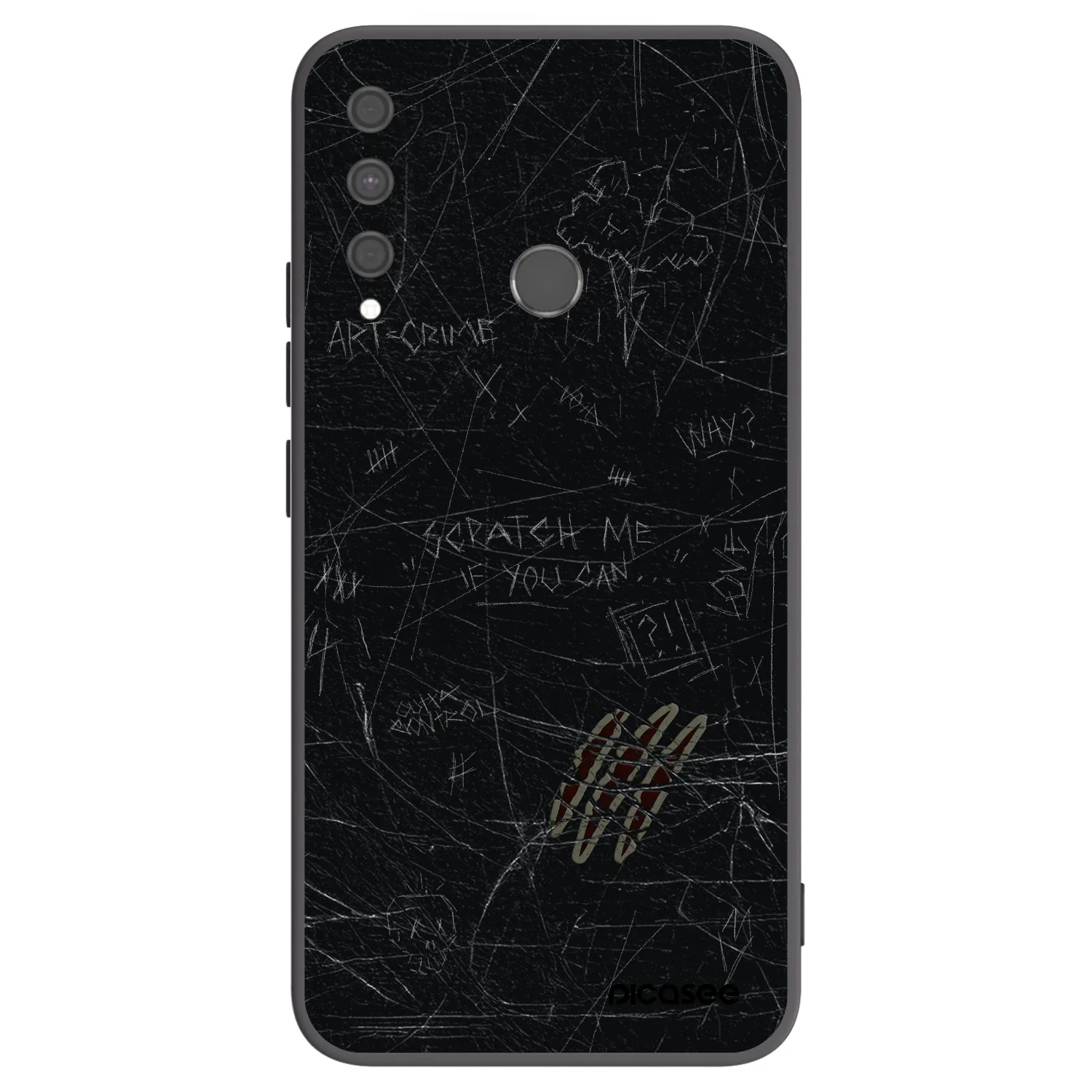 Picasee Huawei P40 Lite E Hülle - Schwarzes Silikon - SCRATCH