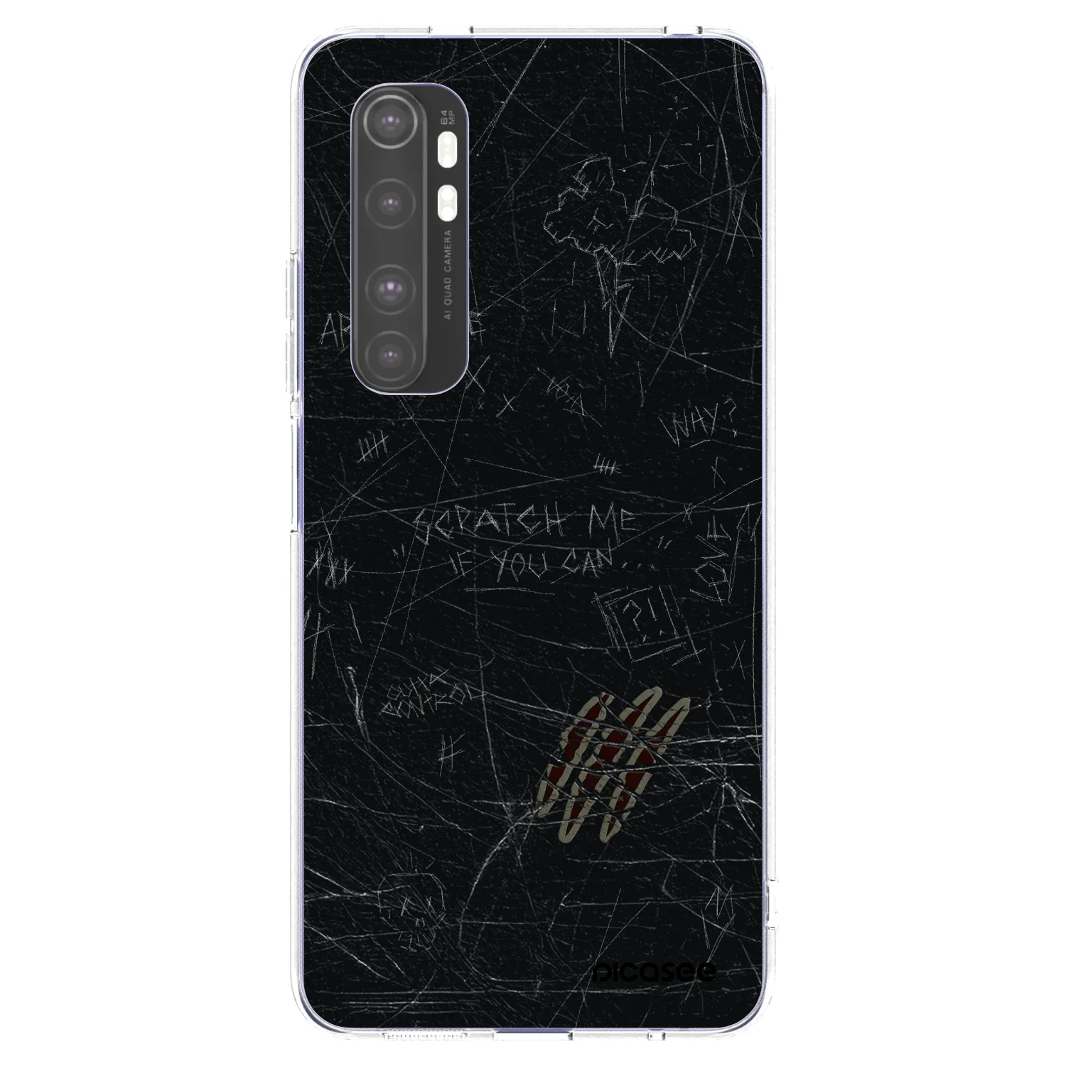 Picasee Xiaomi Mi Note 10 Lite Hülle - Transparentes Silikon - SCRATCH