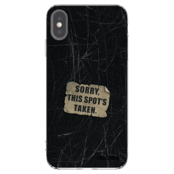 Picasee Apple iPhone XS Max Hülle - Transparentes Silikon - SORRY